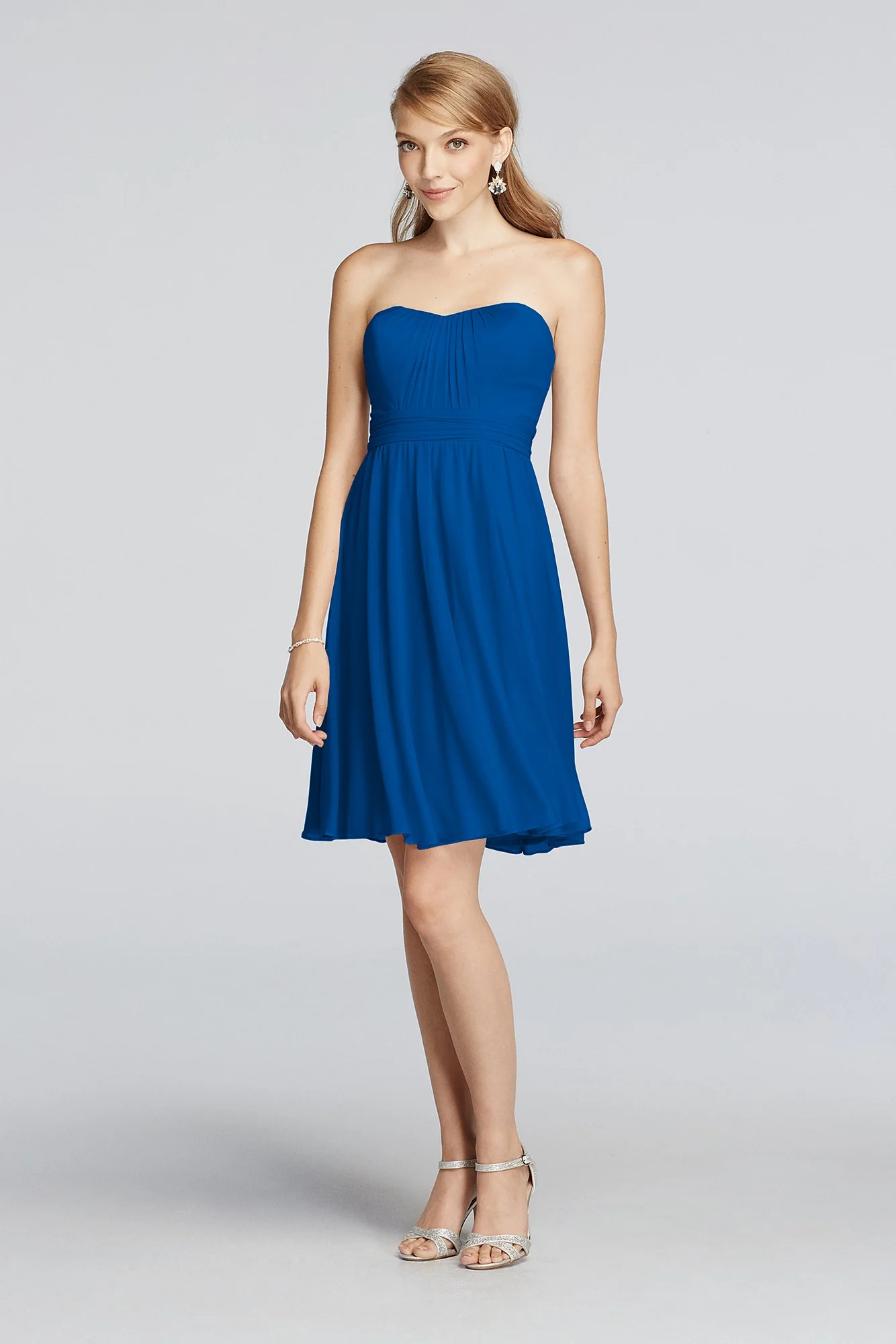 Mesh Above the Knee Strapless Dress - Image 3