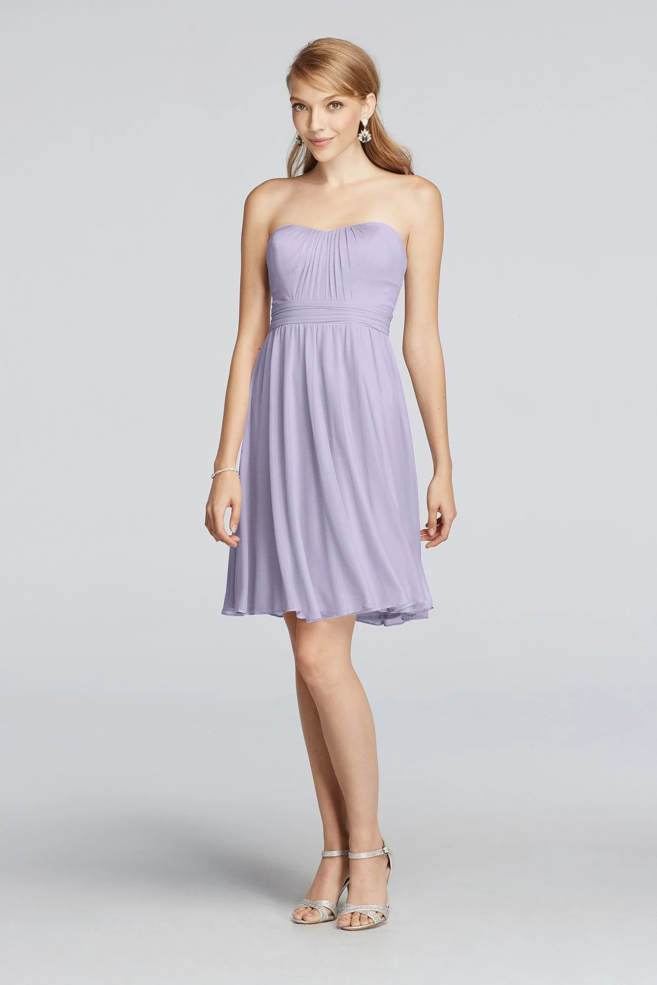 Mesh Above the Knee Strapless Dress - Image 35