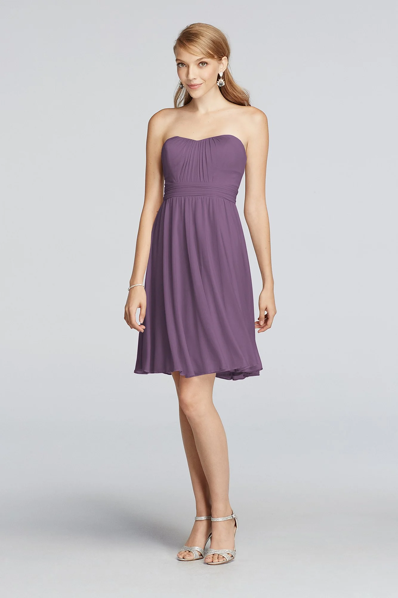 Mesh Above the Knee Strapless Dress - Image 49
