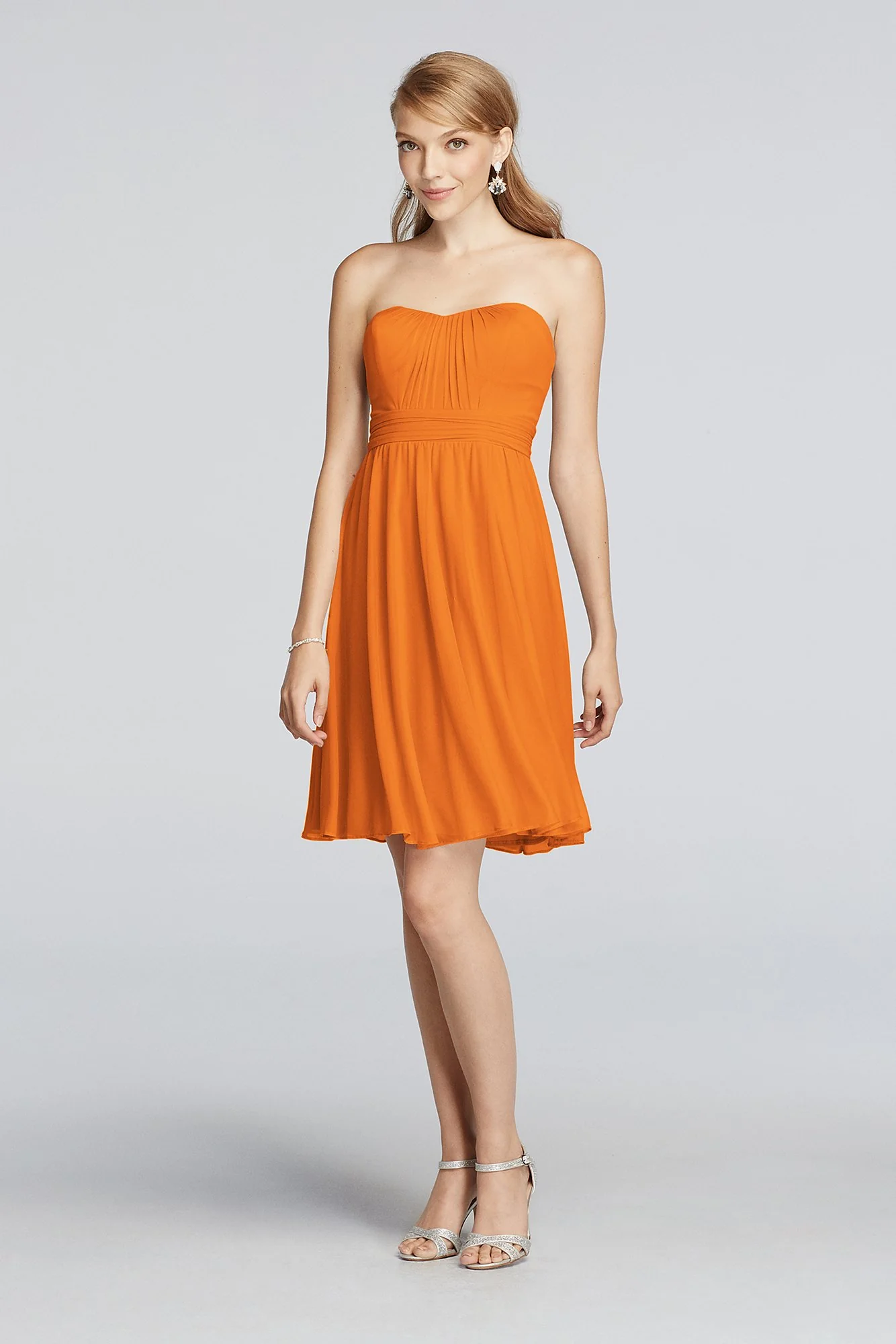 Mesh Above the Knee Strapless Dress - Image 53