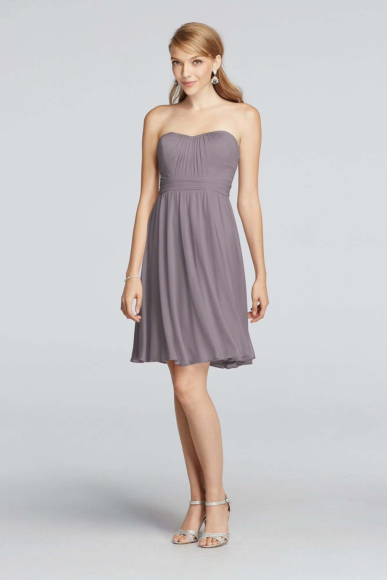 Mesh Above the Knee Strapless Dress - Image 6