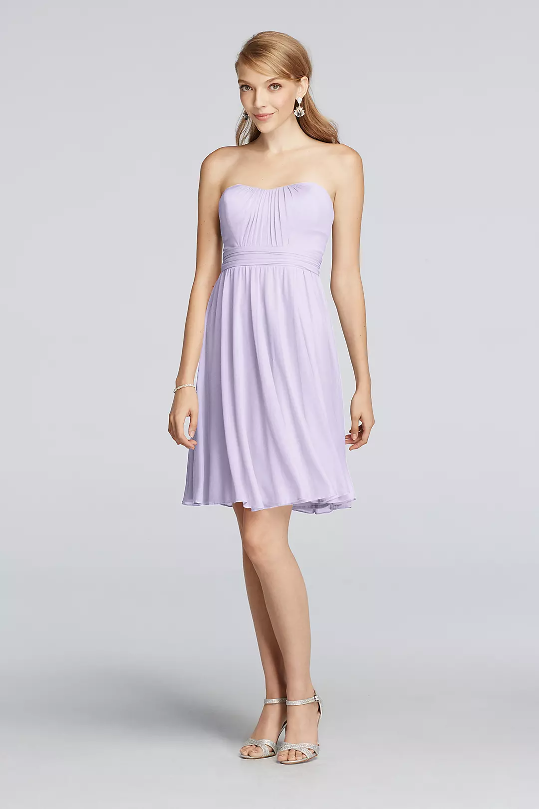 Mesh Above the Knee Strapless Dress - Image 99