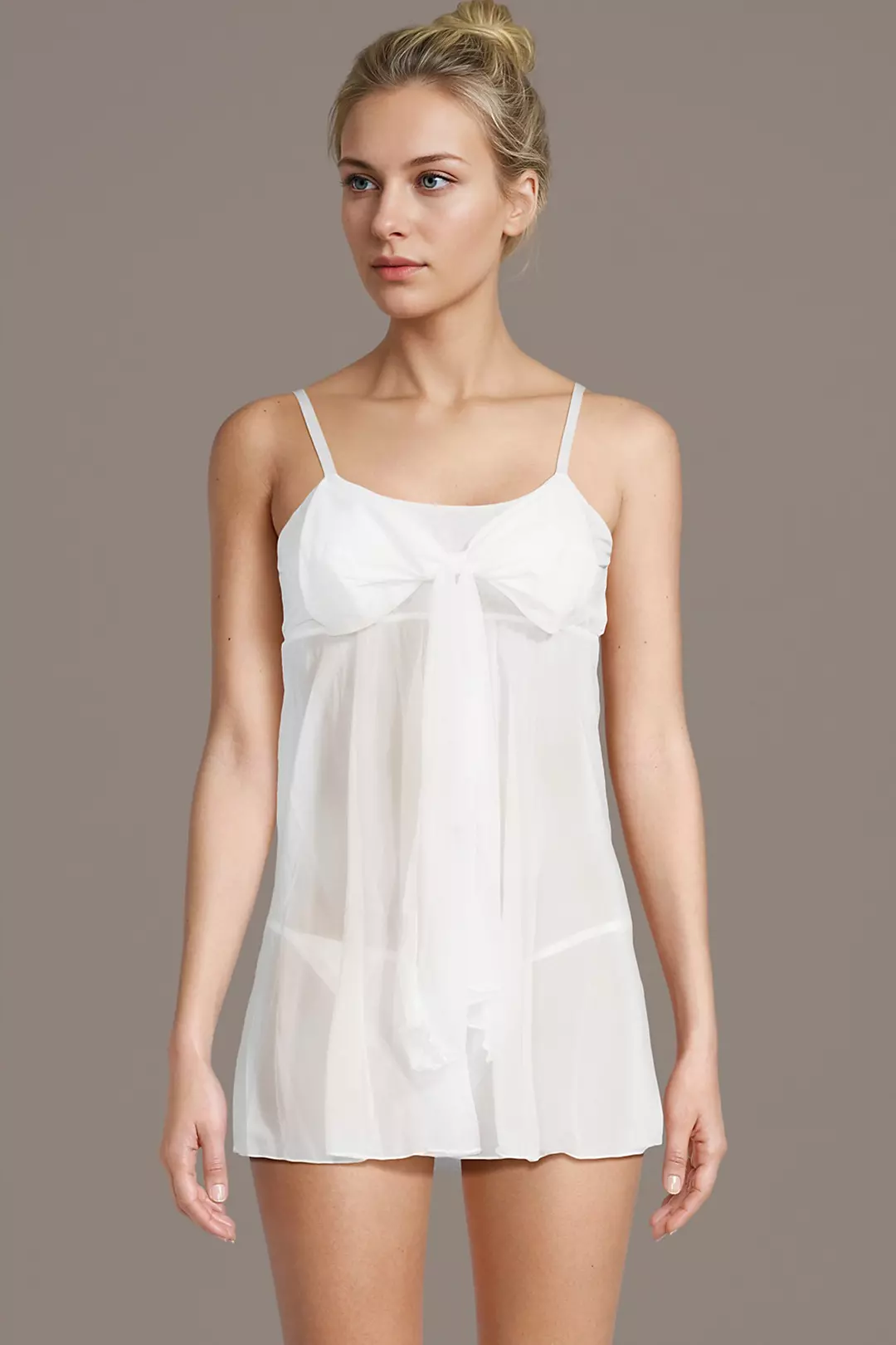Mesh Bow Babydoll Set - Image 2