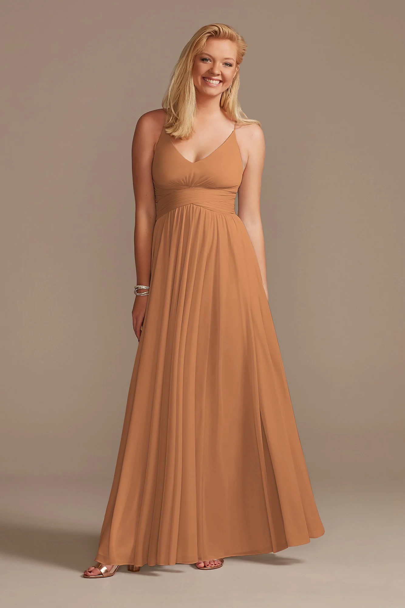 Mesh Cross Waist Spaghetti Strap Dress - Image 121