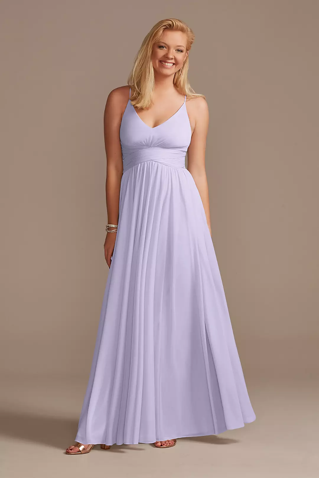 Mesh Cross Waist Spaghetti Strap Dress - Image 138
