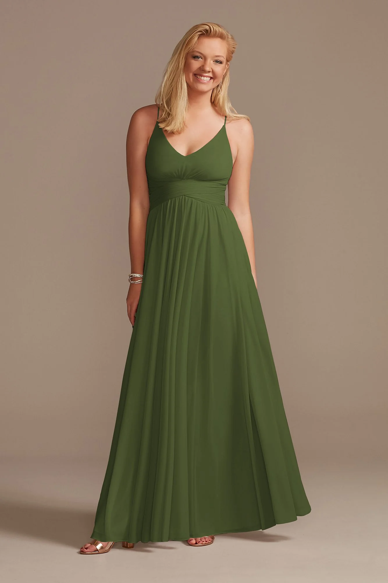 Mesh Cross Waist Spaghetti Strap Dress - Image 3