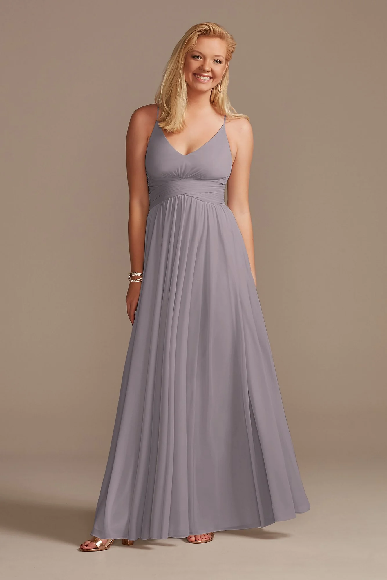 Mesh Cross Waist Spaghetti Strap Dress - Image 50