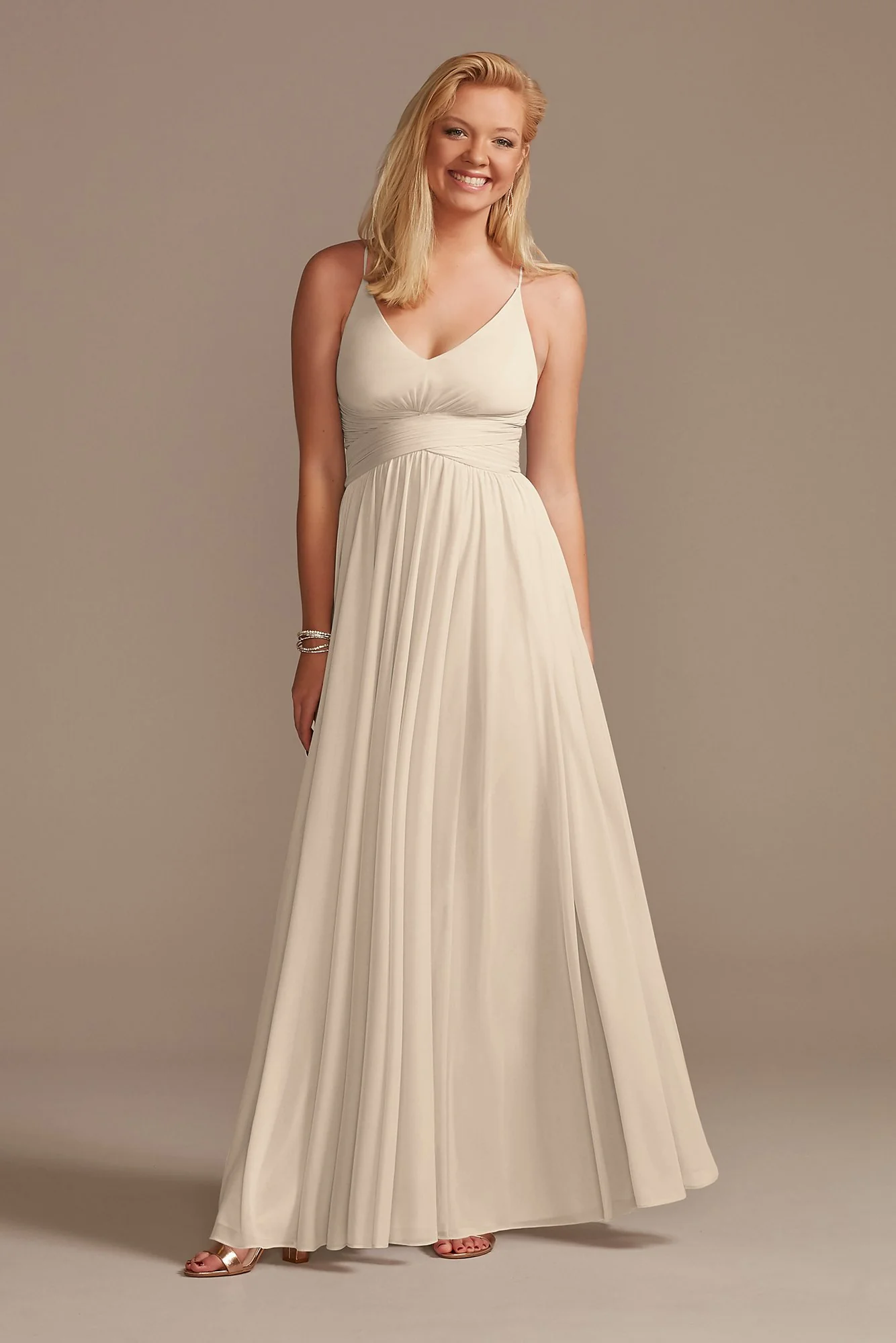 Mesh Cross Waist Spaghetti Strap Dress - Image 57