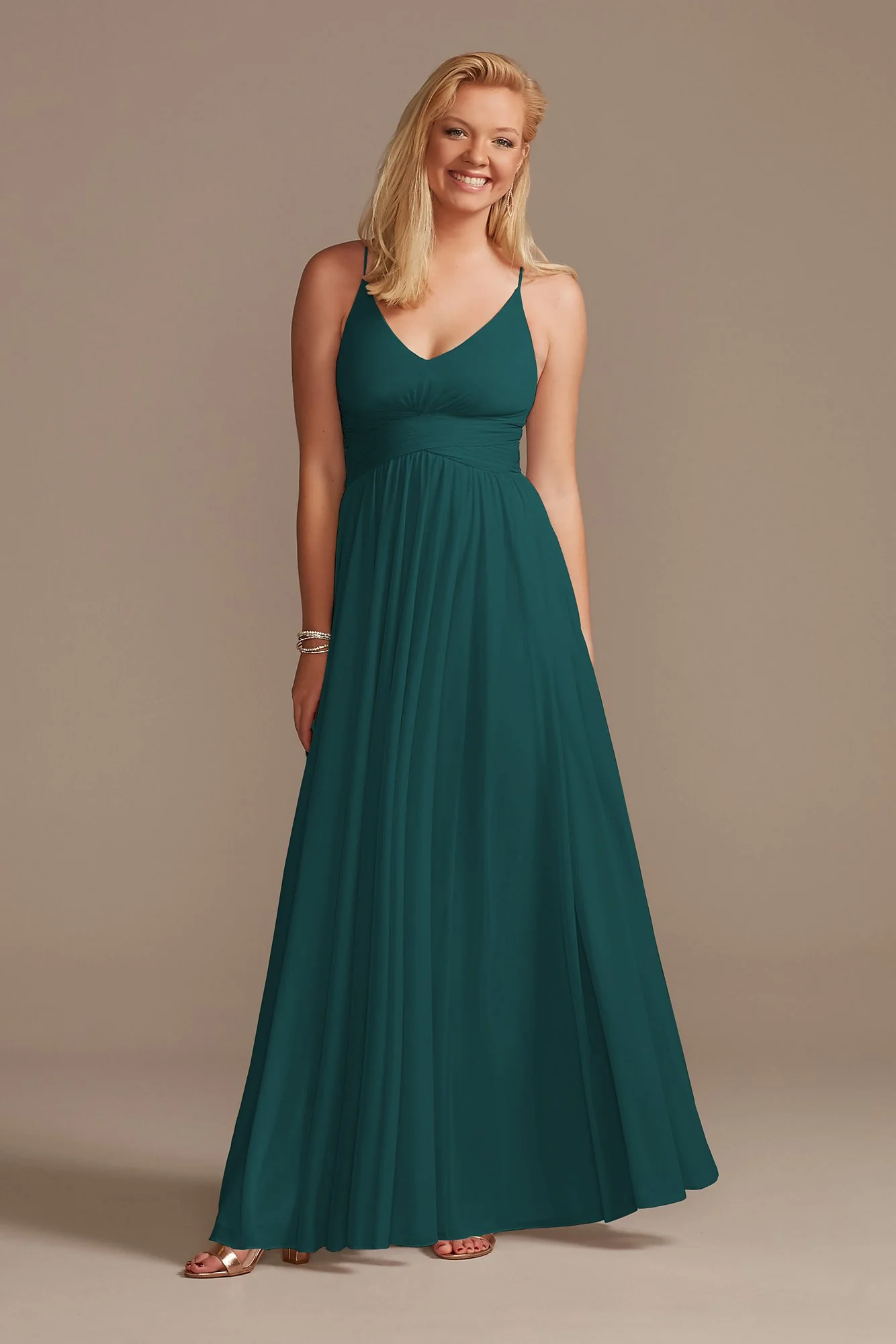 Mesh Cross Waist Spaghetti Strap Dress - Image 61