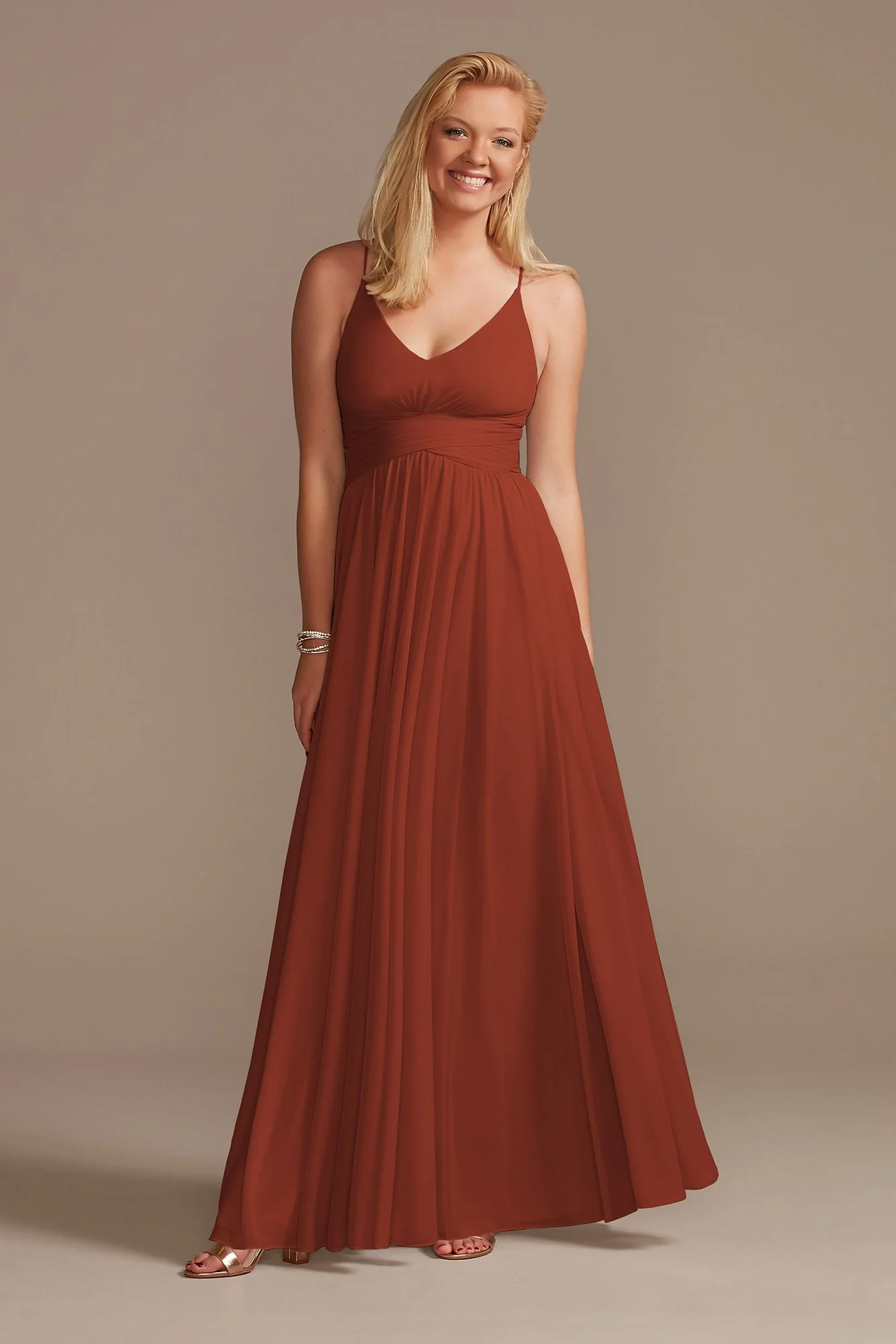 Mesh Cross Waist Spaghetti Strap Dress - Image 66
