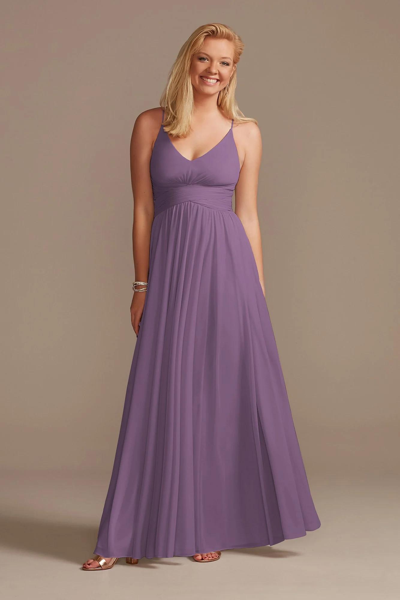 Mesh Cross Waist Spaghetti Strap Dress - Image 85