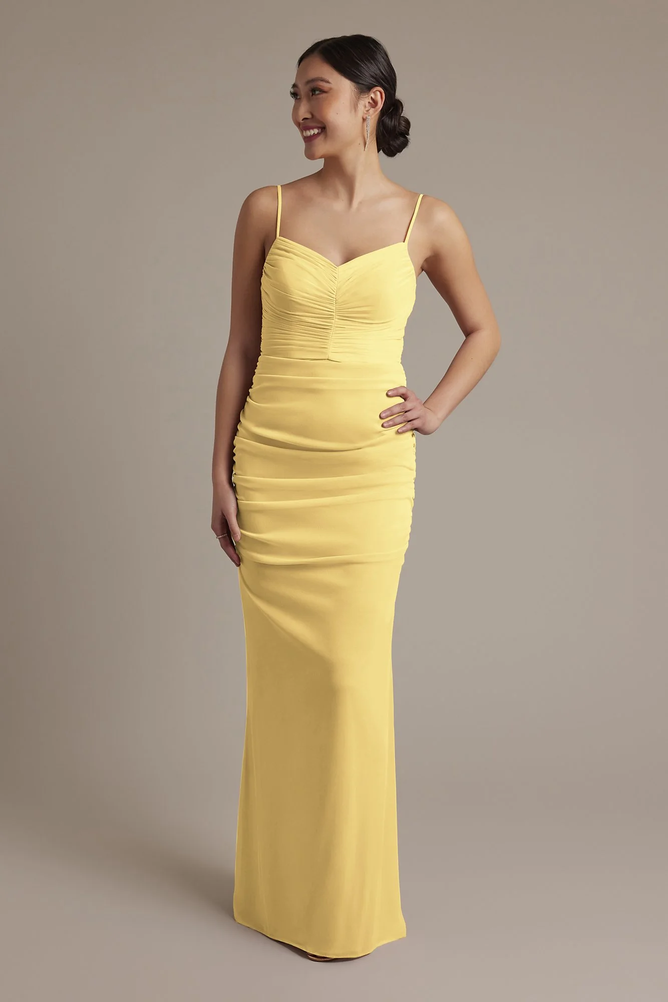 Mesh Ruched Sweetheart Dress - Image 15