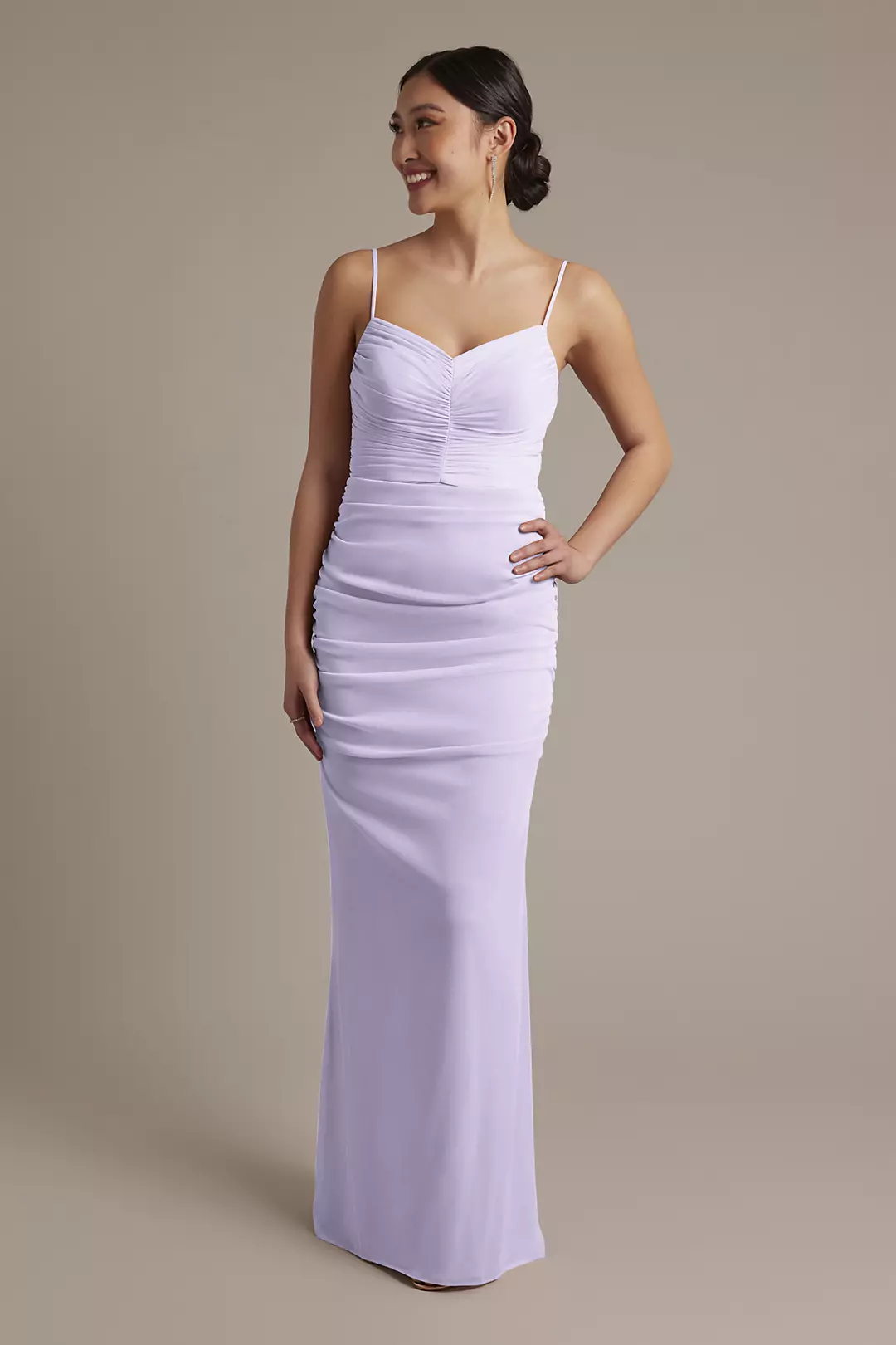 Mesh Ruched Sweetheart Dress - Image 38