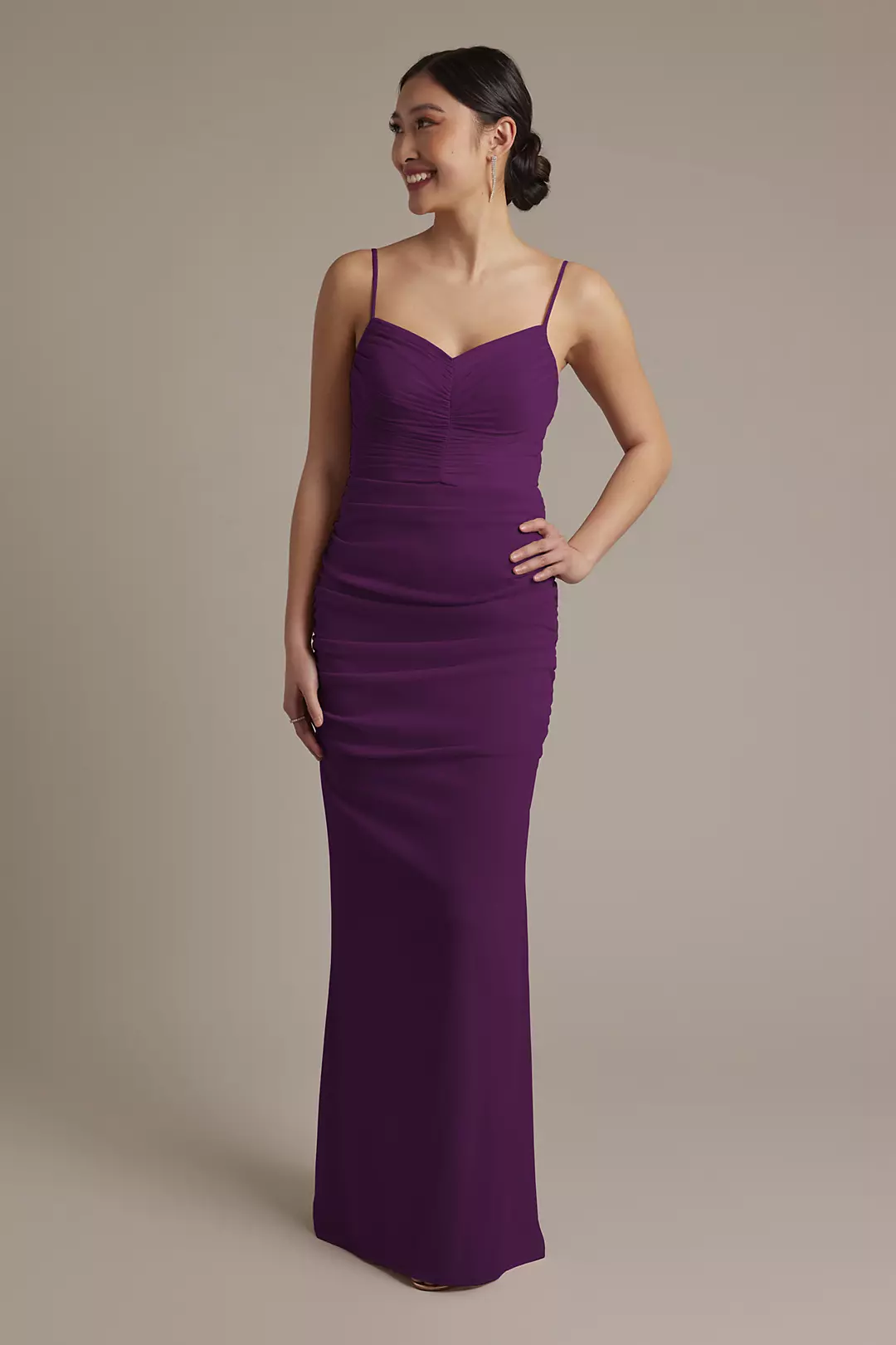 Mesh Ruched Sweetheart Dress - Image 50