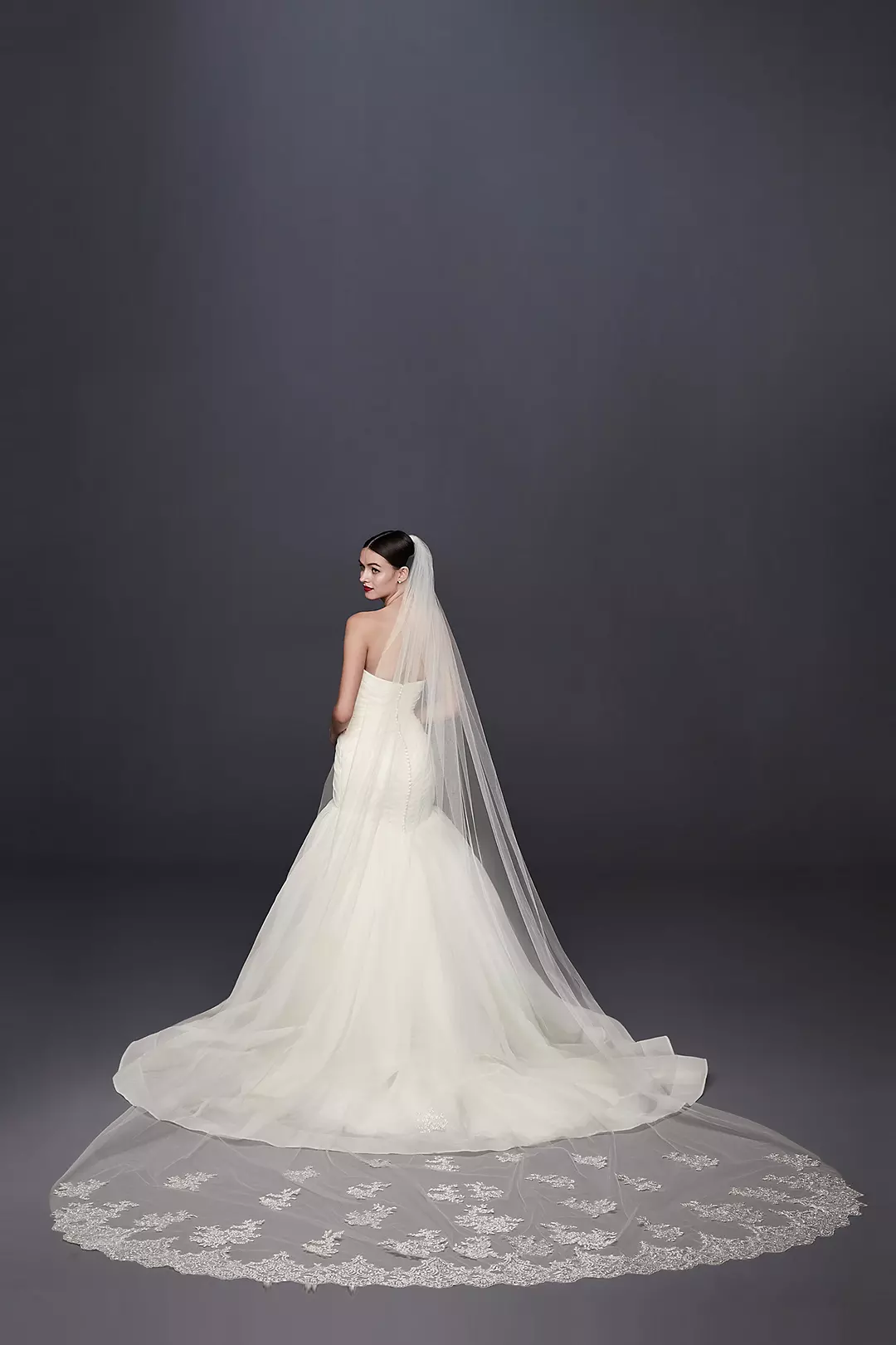 Metallic Embroidered Cathedral Veil - Image 3
