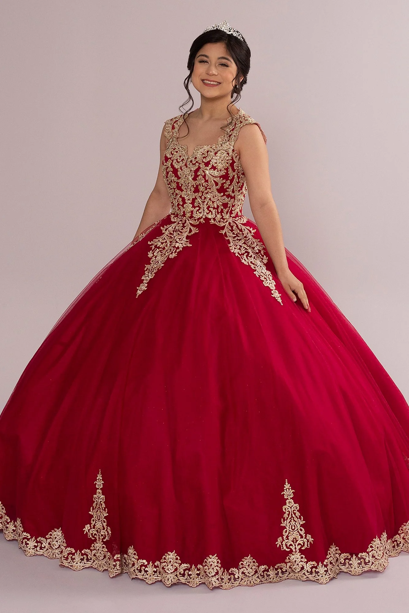 Metallic Lace and Tulle Quince Dress with Keyhole - Image 3