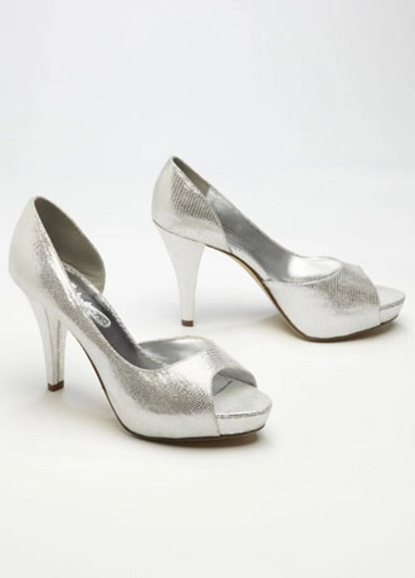 Metallic Peep toe dOrsay Platform High Heel