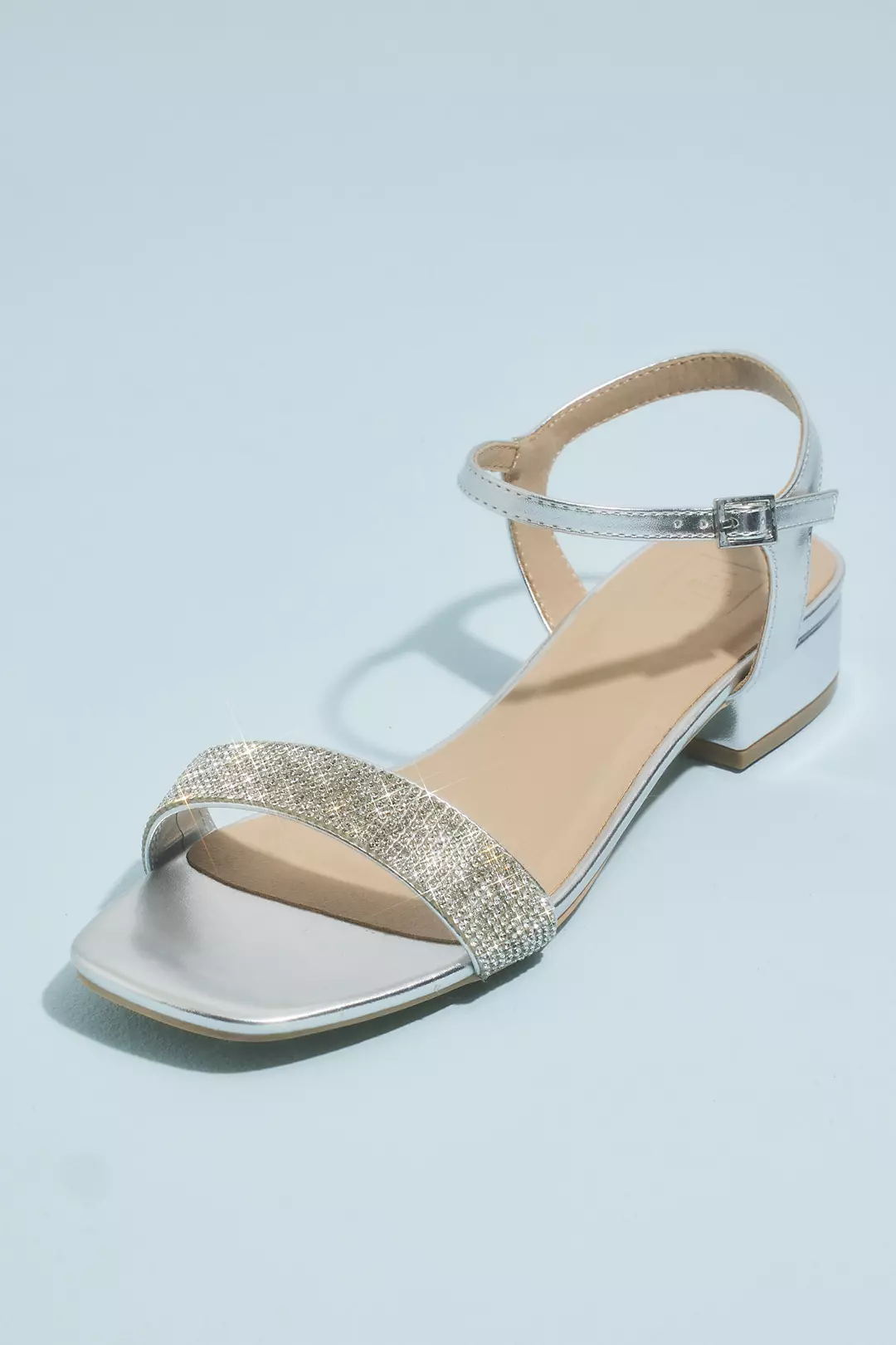 Metallic Quarter Strap Flat Sandals - Image 2