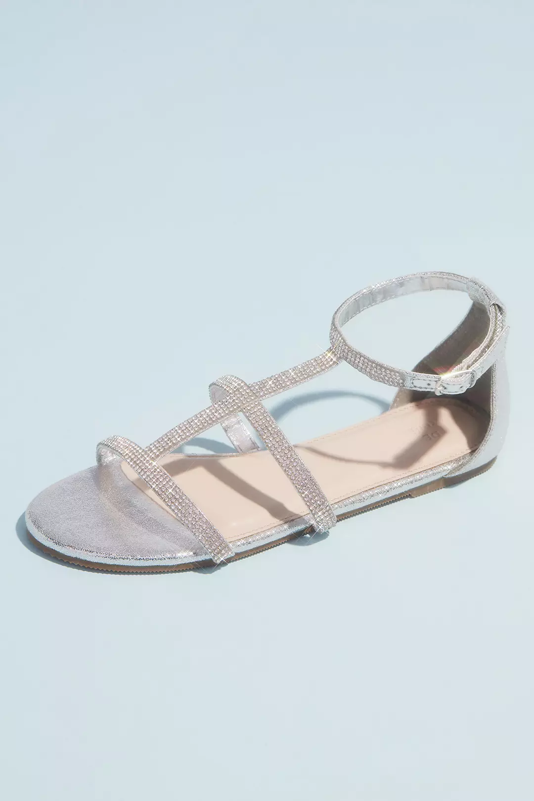 Micro Crystal Cage Flat Sandals - Image 3