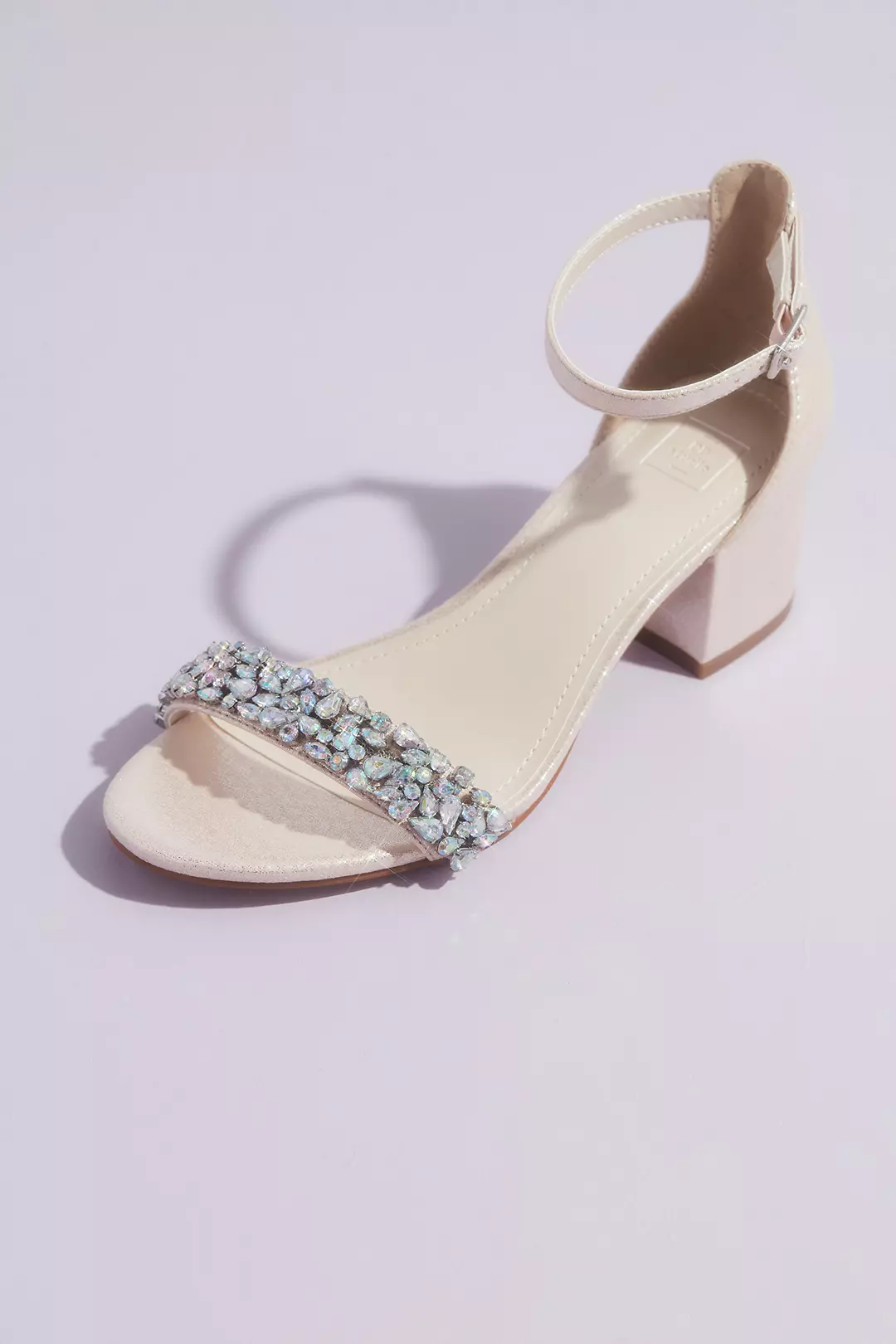 Mid-Heel Sandals with Iridescent Crystals - Image 11