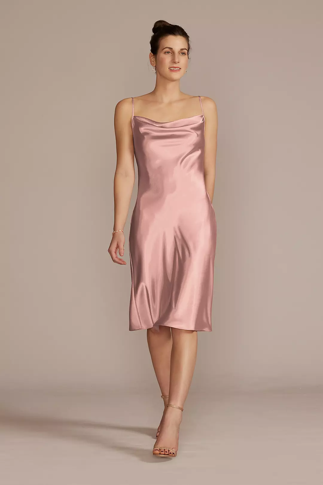Midi Charmeuse Slip Dress - Image 9