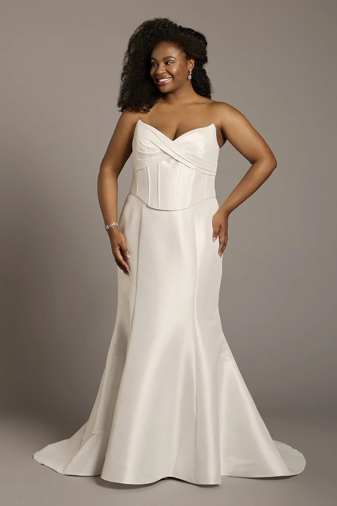 Mikado Basque Waist Mermaid Wedding Dress