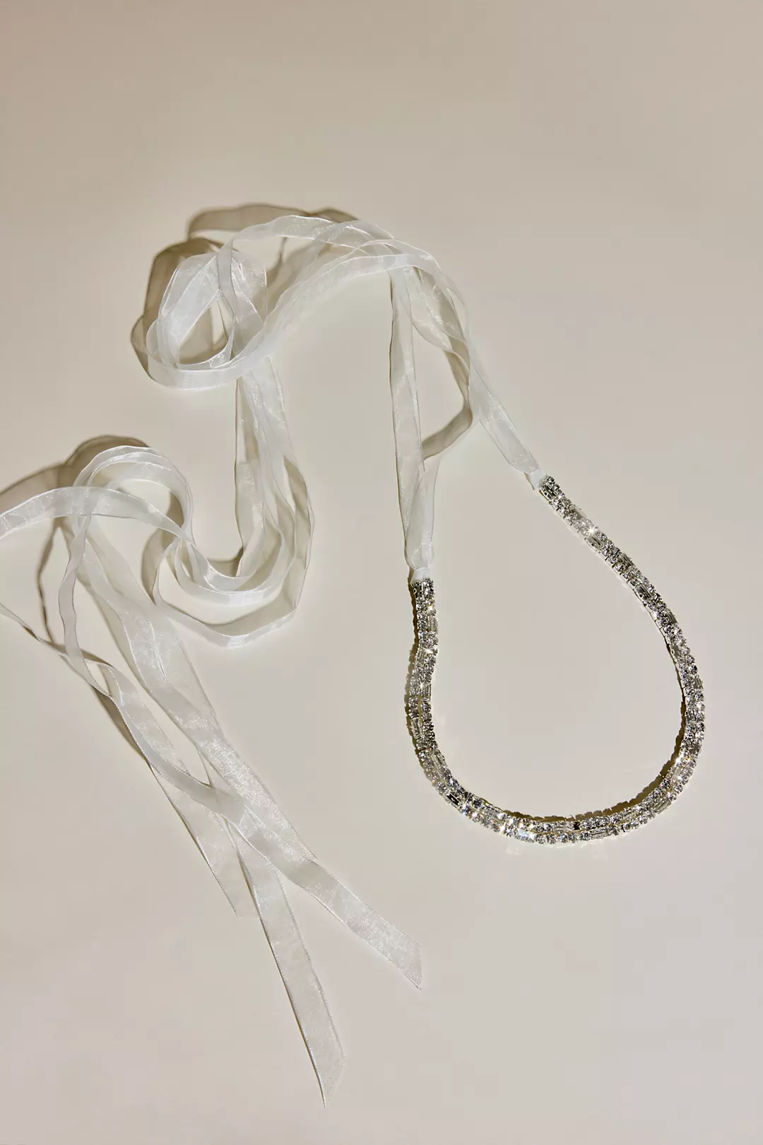 Mixed Crystal Sash with Organza Ribbons - Image 3