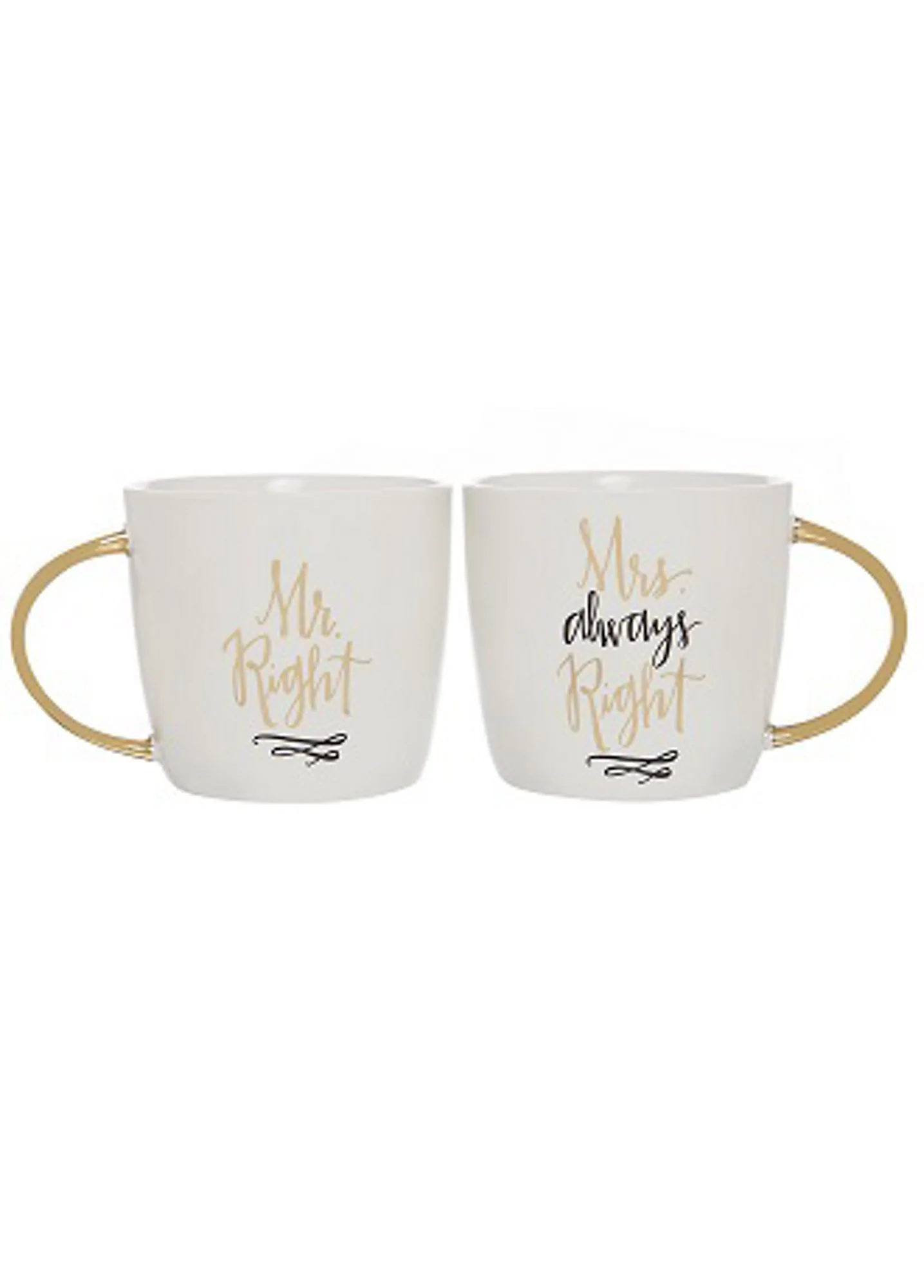 Mr Right and Mrs Always Right Mugs Set of 2