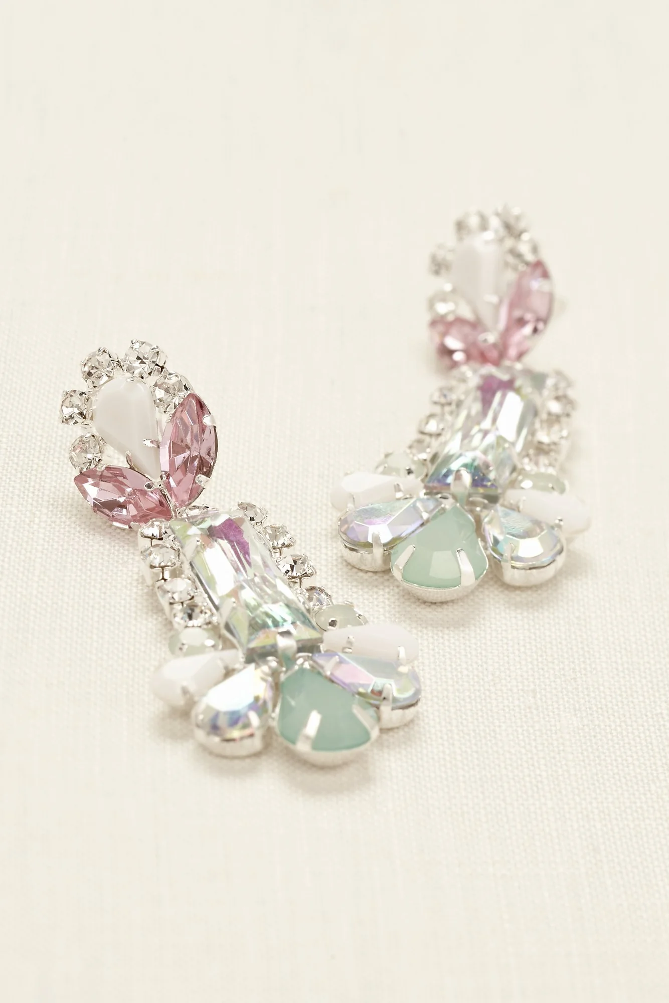 Multi Shaped Gemstone Statement Earrings - Image 2