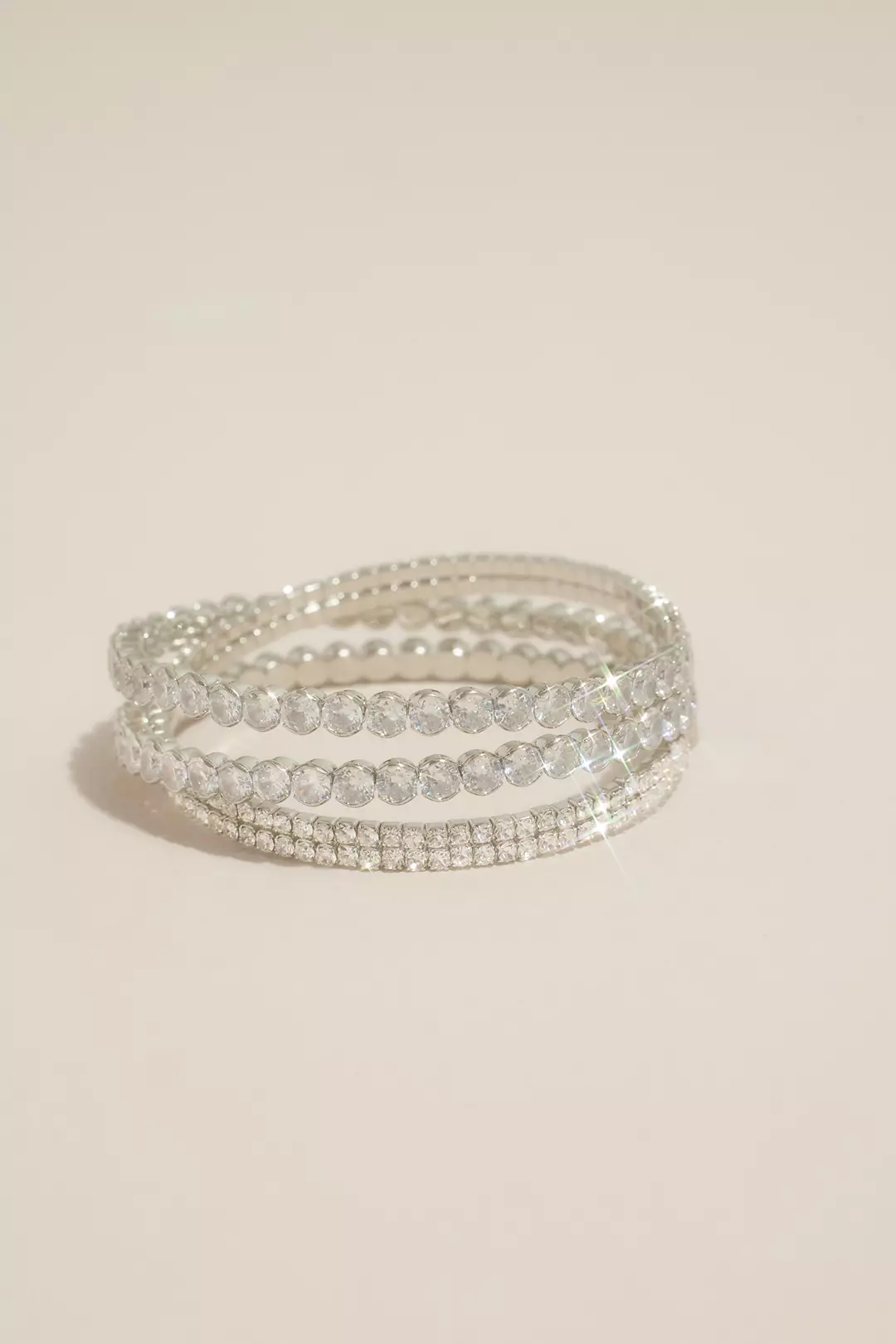 Multi-Strand Rhinestone Cuff Bracelet