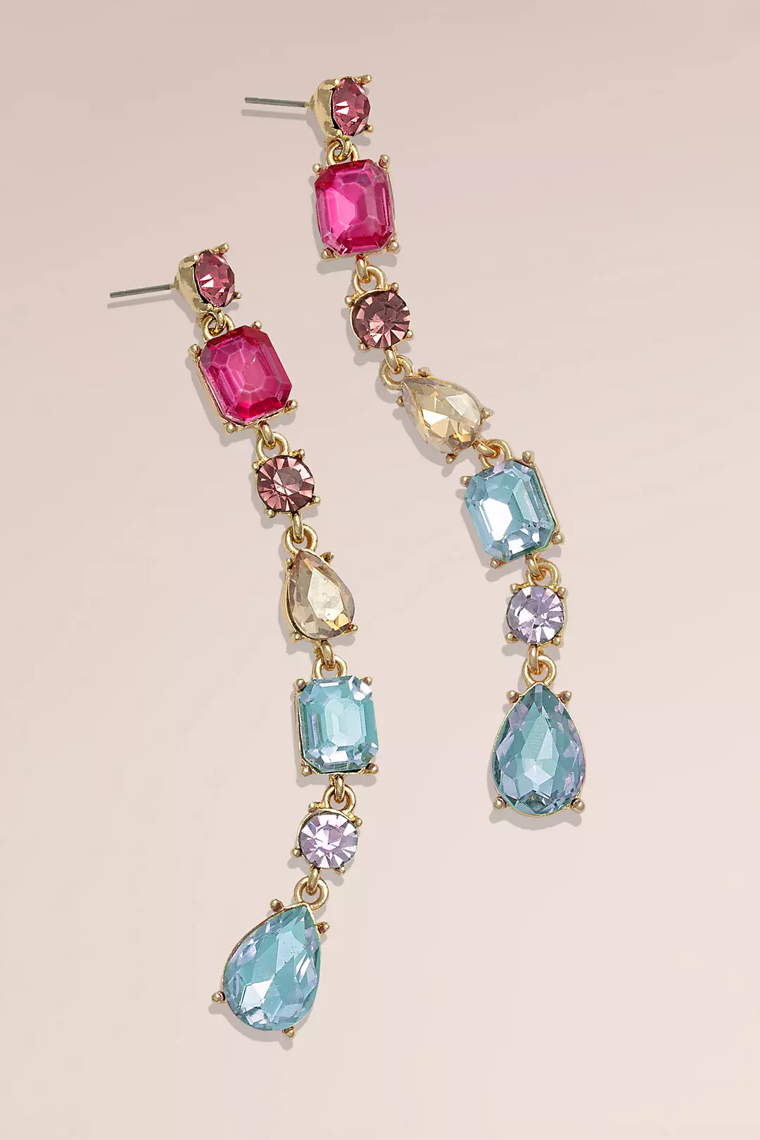 Multicolor Crystal Drop Earrings