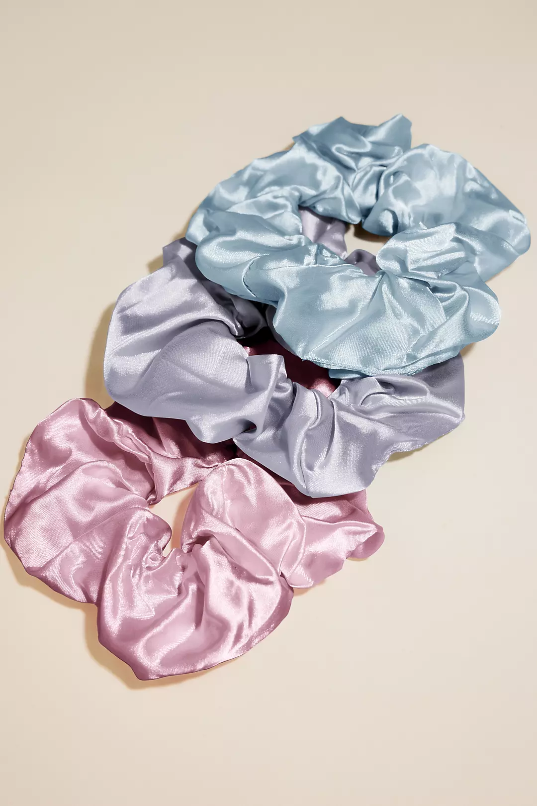 Multicolored Satin Scrunchie Set