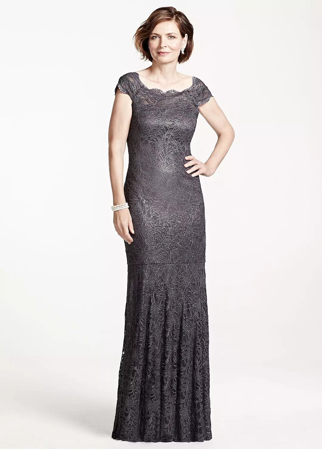 Off the Shoulder All Over Lace Long Dress - Image 2