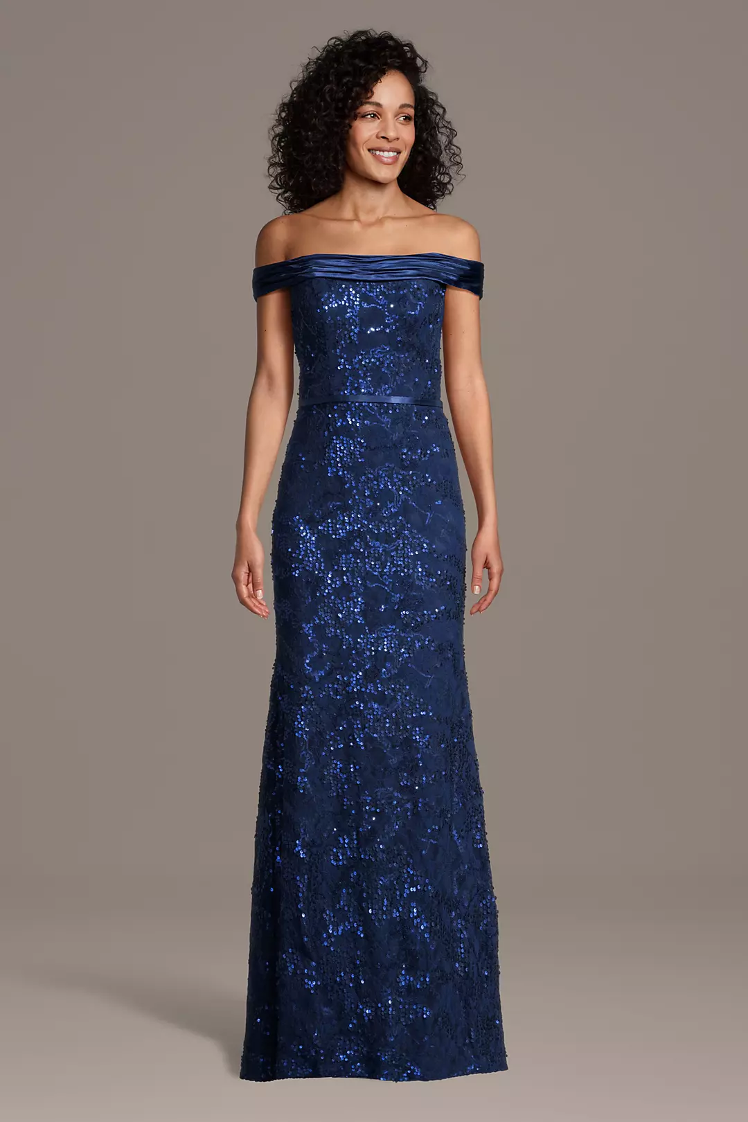 Off-the-Shoulder Lace Sheath Dress - Image 3