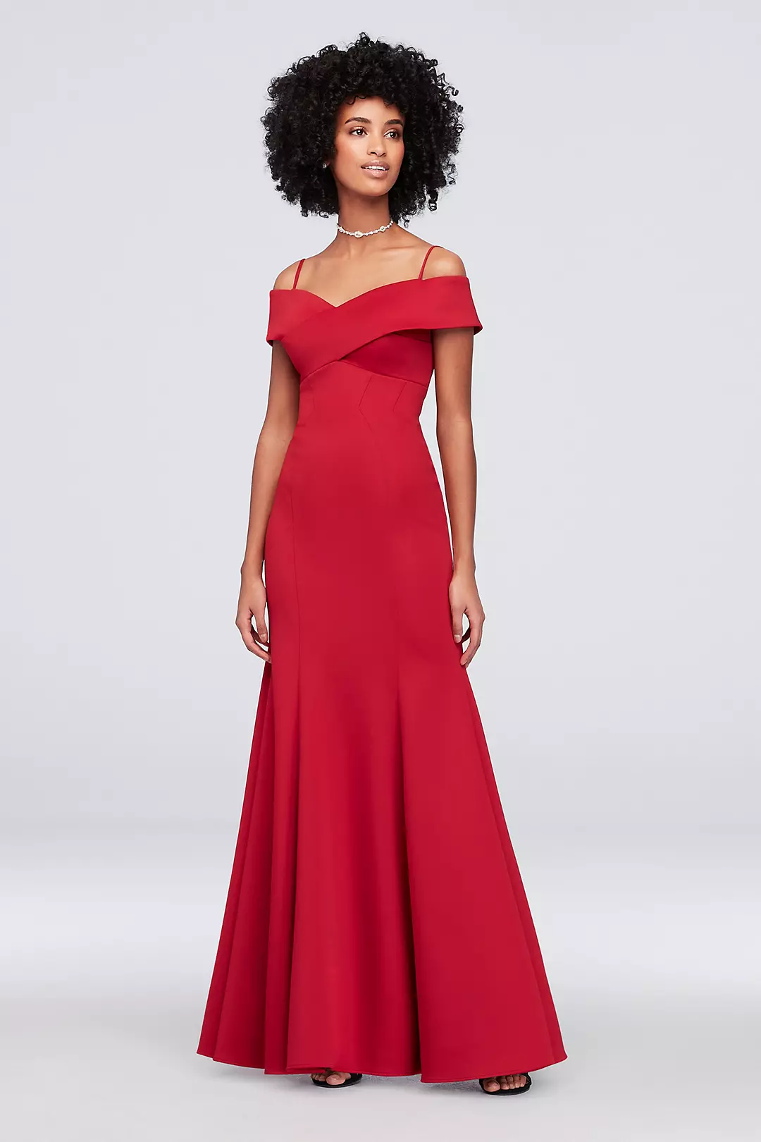 Off-the-Shoulder Mermaid Dress with Paneled Bodice - Image 4