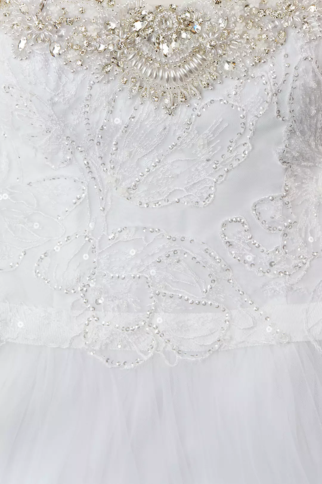 Oleg Cassini Embellished Tulle Wedding Dress - Image 24