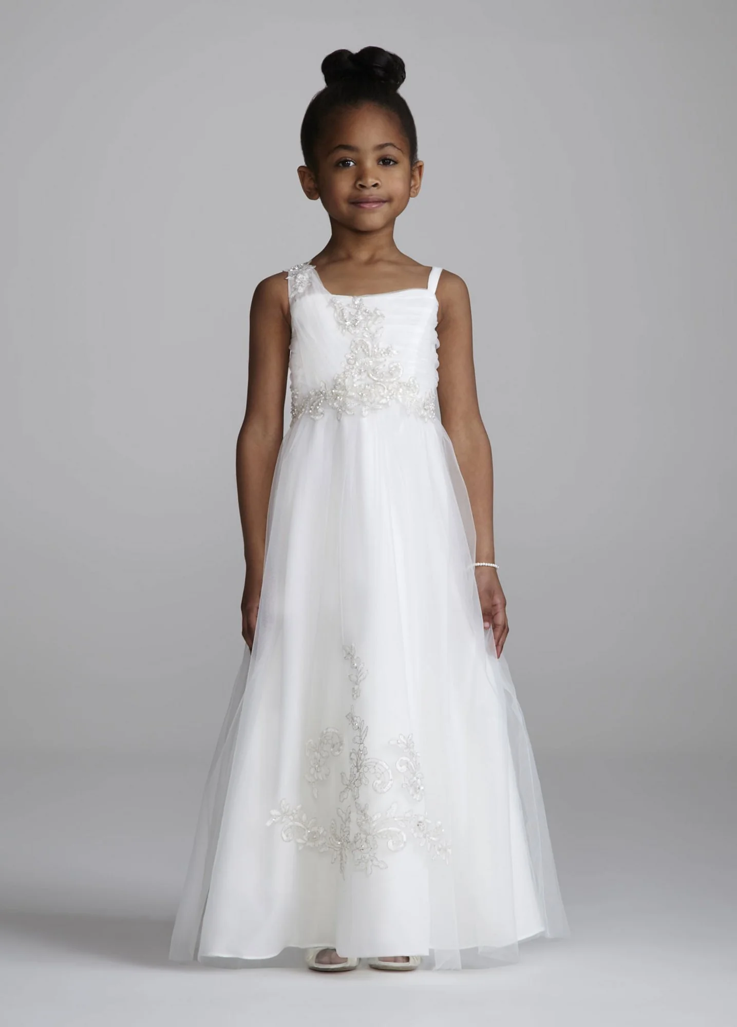 Oleg Cassini One Shoulder Mini Ball Gown - Image 2