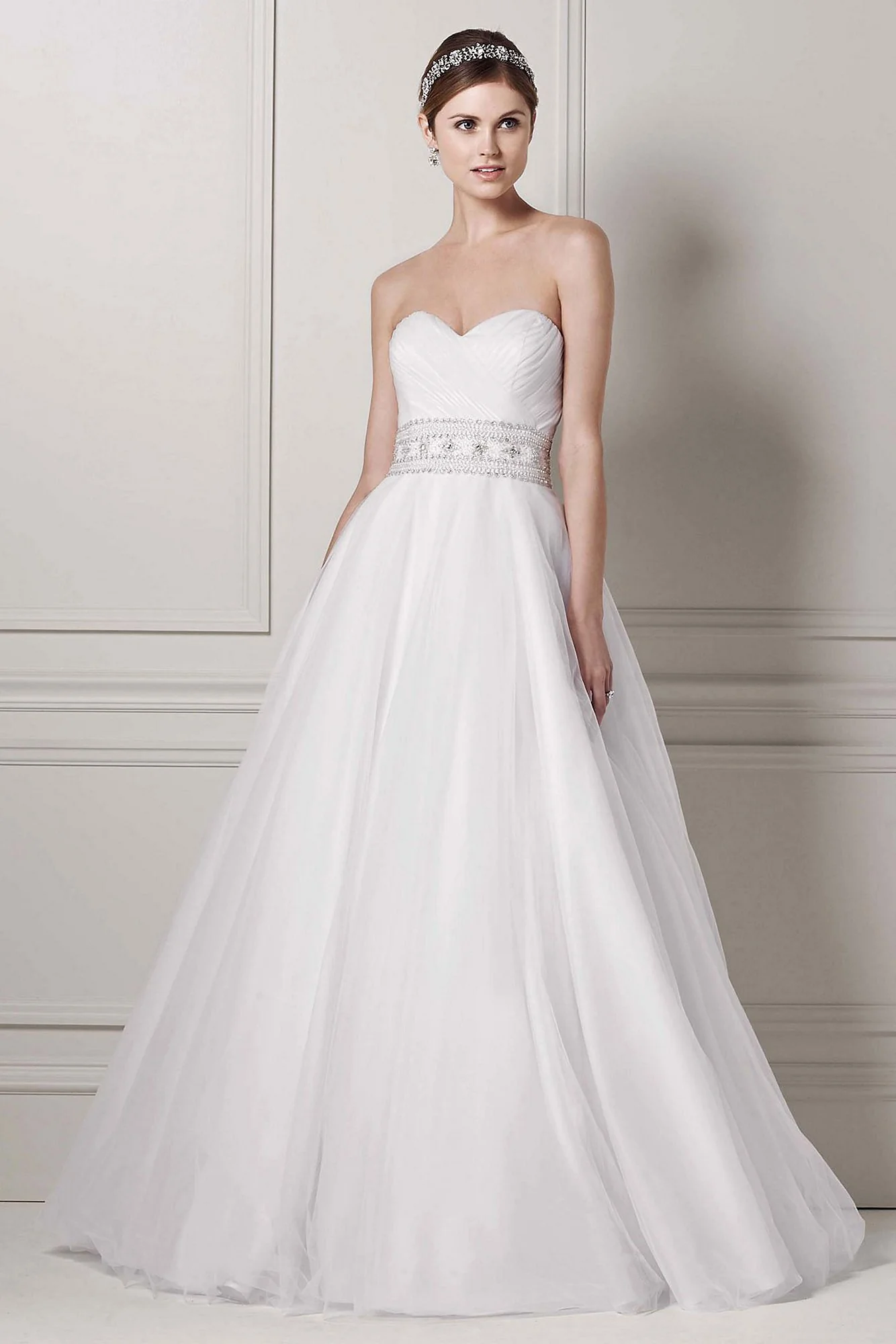 Oleg Cassini Wedding Dress with Beaded Belt