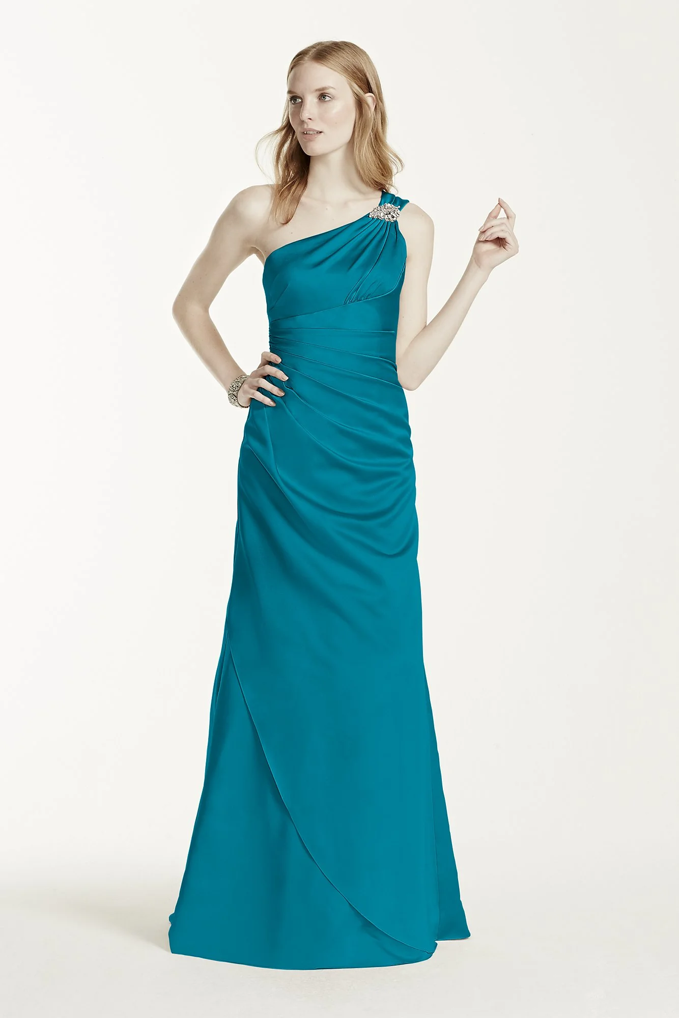 One Shoulder Bridesmaid Dress with Details - Image 10