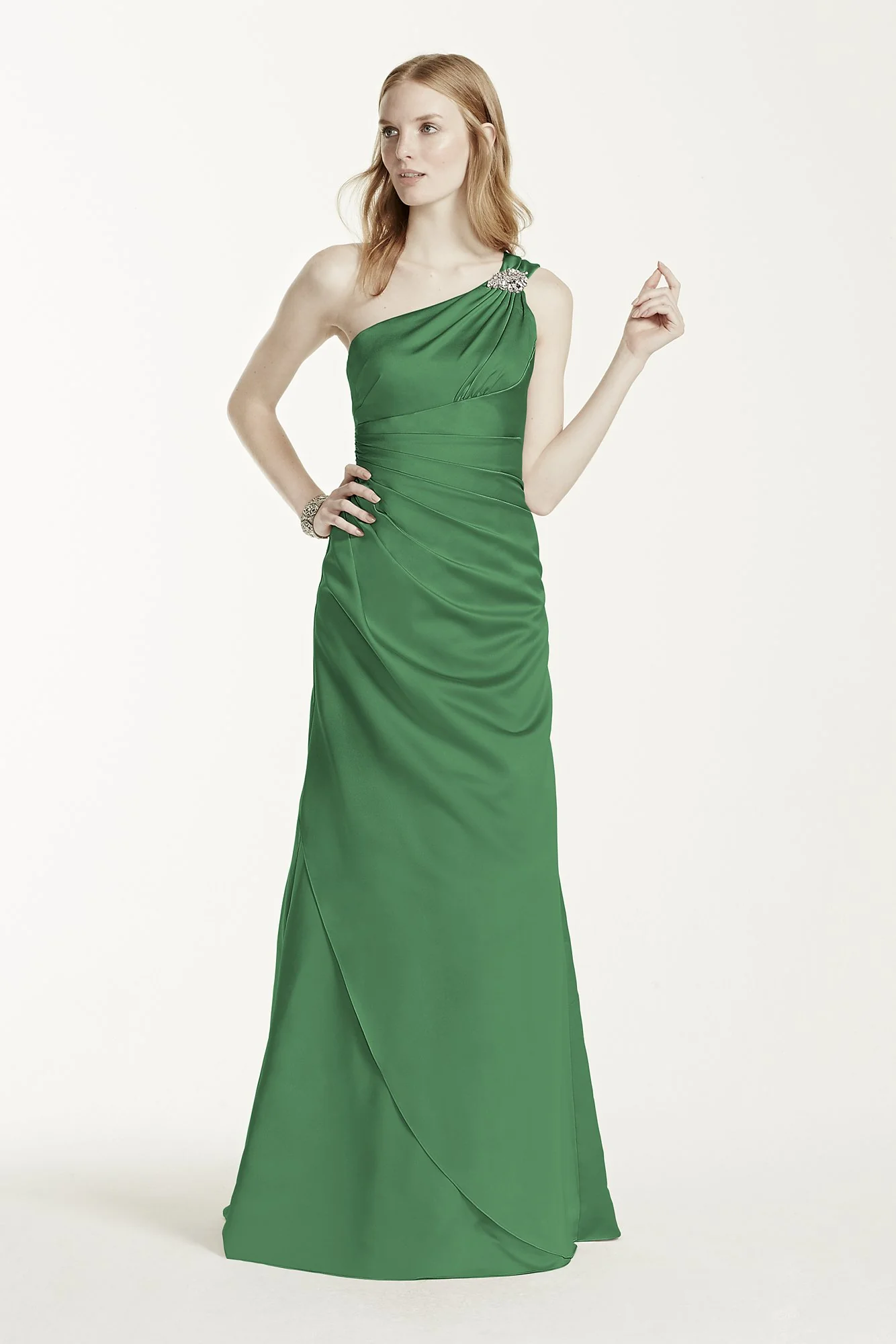 One Shoulder Bridesmaid Dress with Details - Image 12