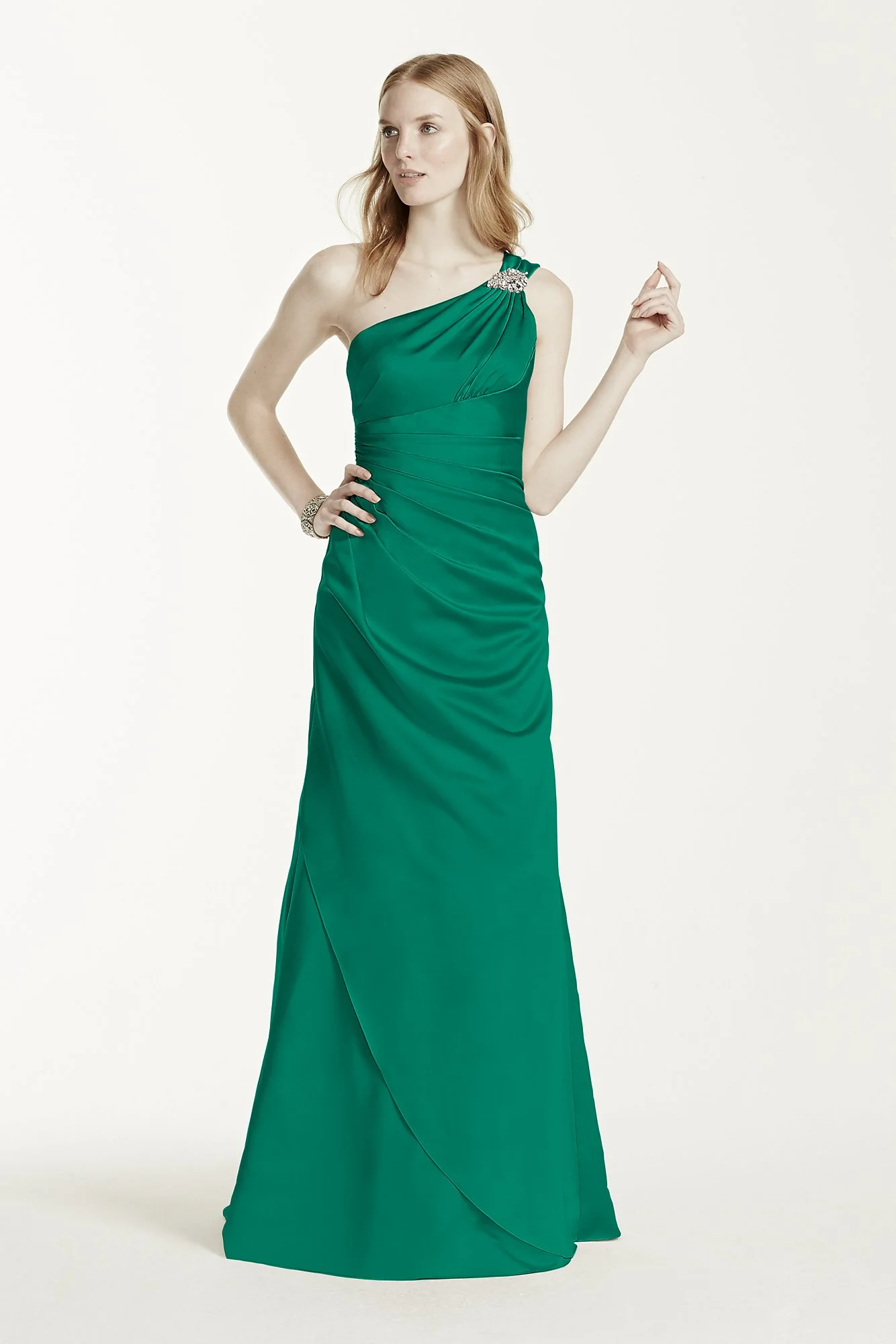 One Shoulder Bridesmaid Dress with Details - Image 2