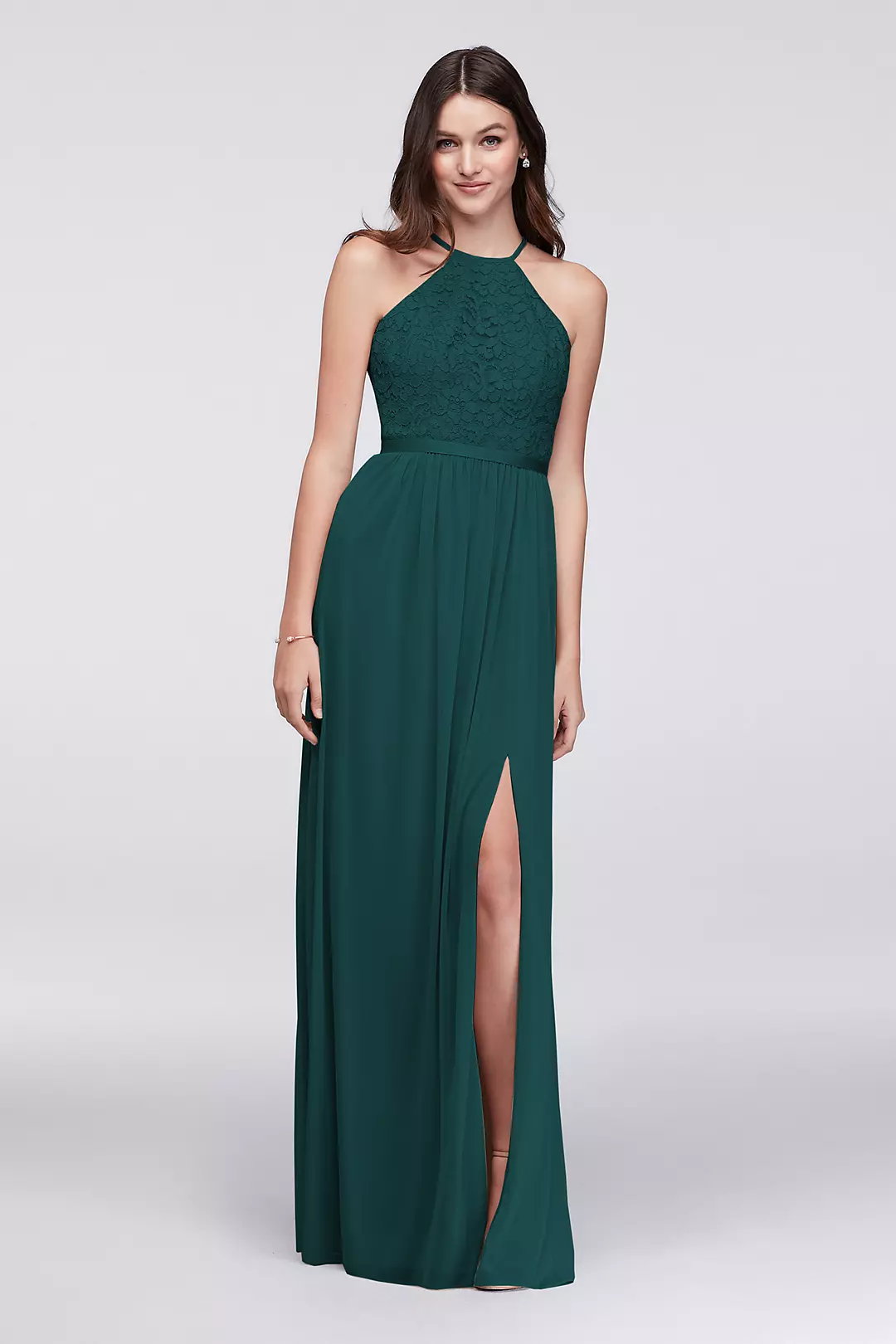 Open-Back Lace and Mesh Bridesmaid Dress - Image 16