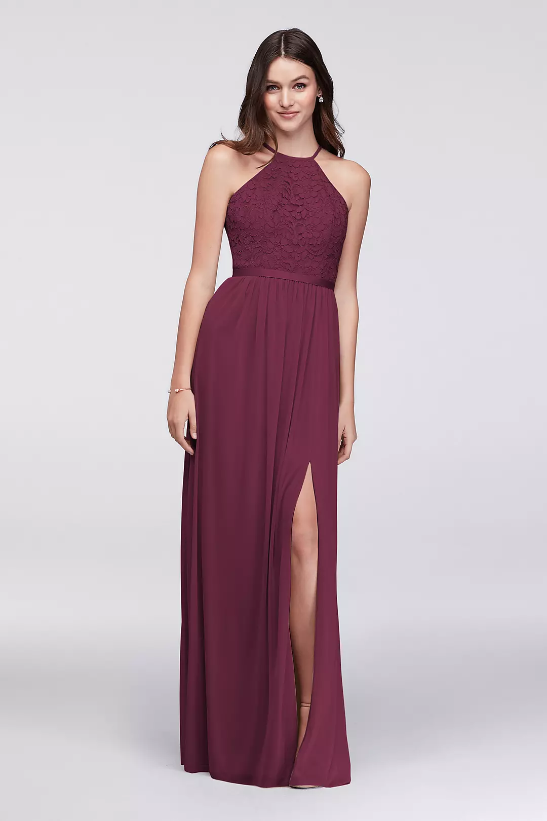 Open-Back Lace and Mesh Bridesmaid Dress - Image 17