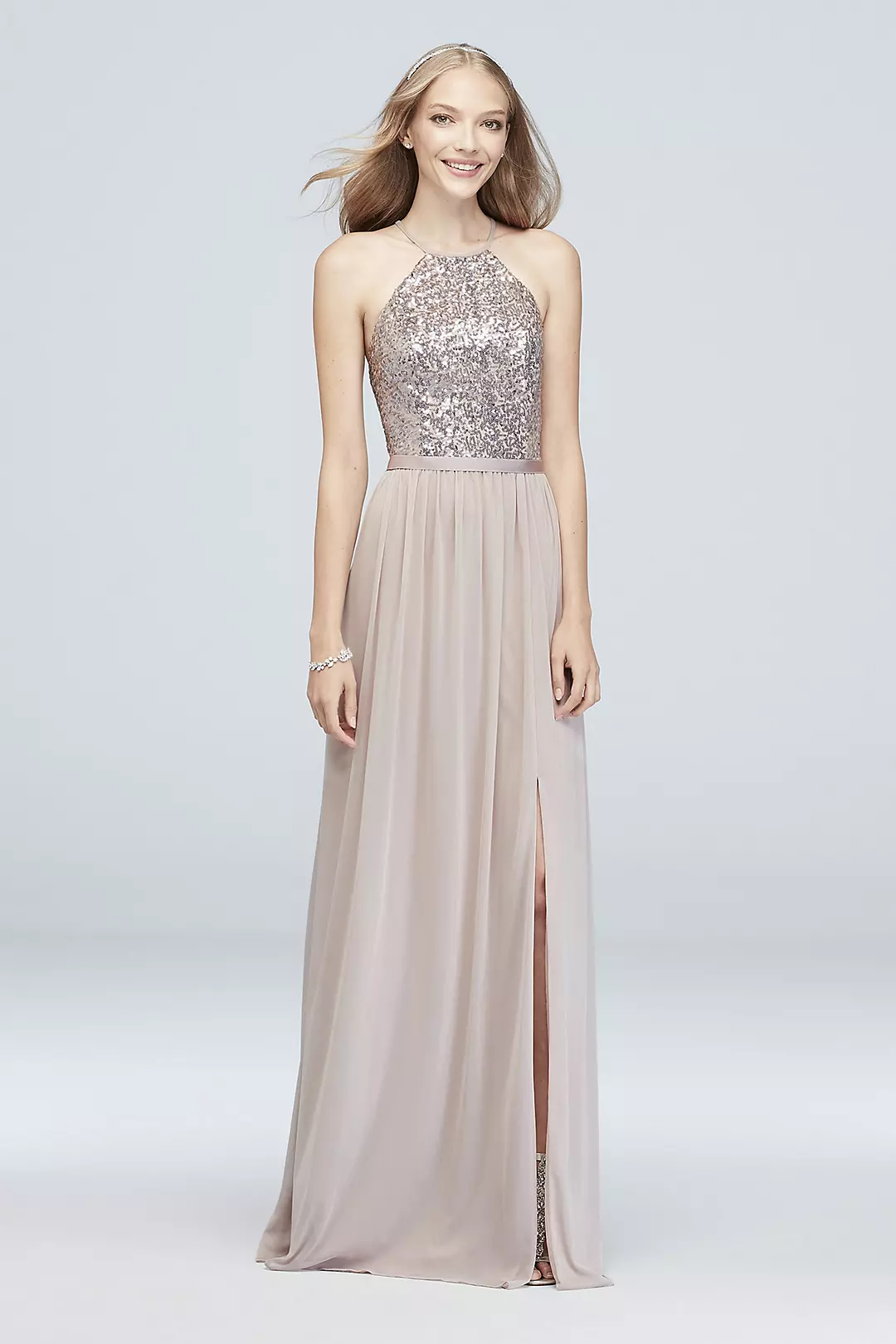 Open-Back Lace and Mesh Bridesmaid Dress - Image 18