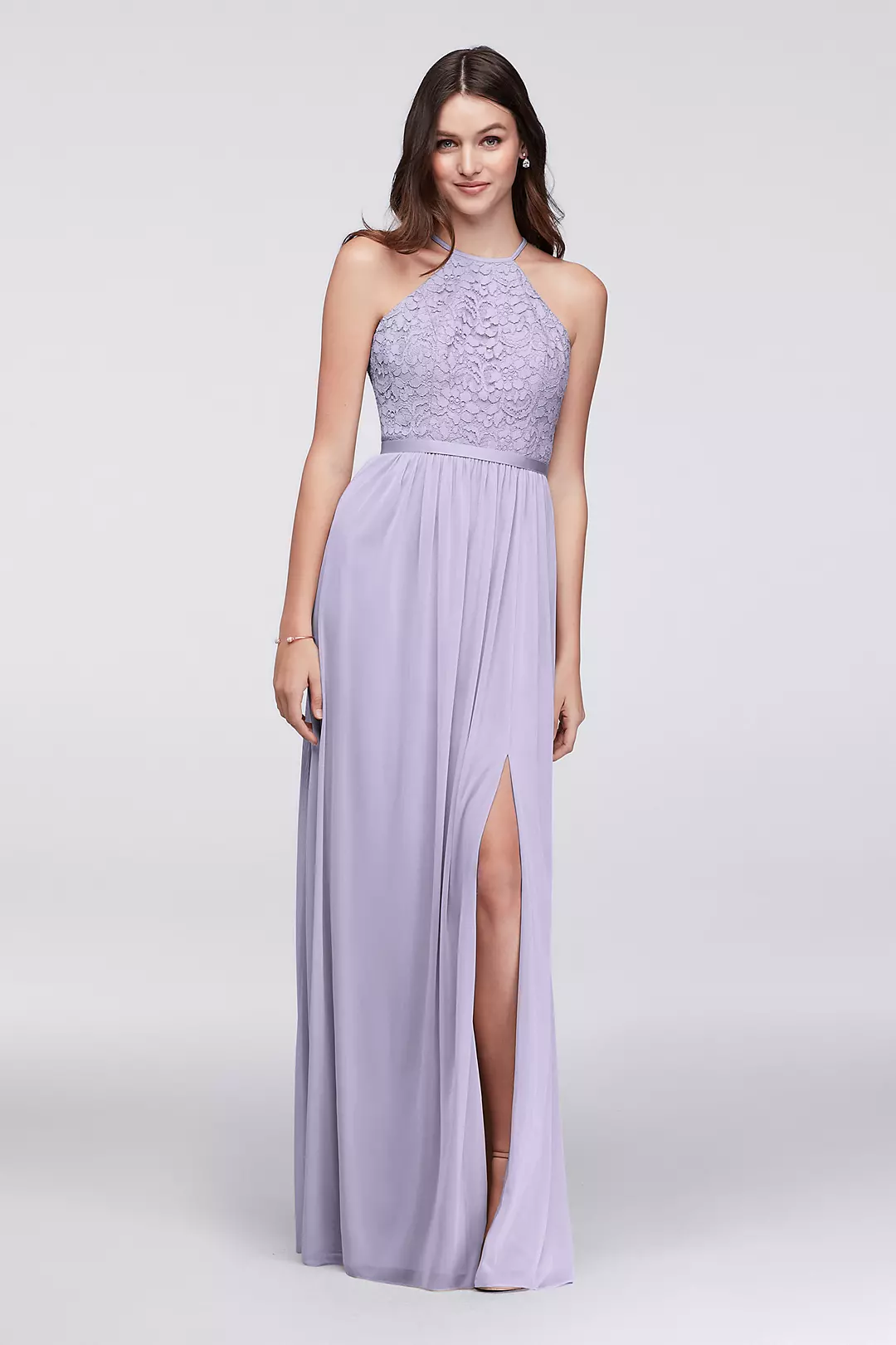 Open-Back Lace and Mesh Bridesmaid Dress - Image 19