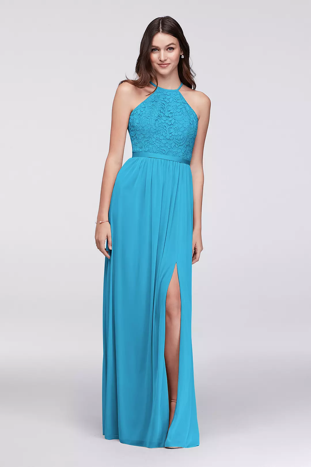 Open-Back Lace and Mesh Bridesmaid Dress - Image 20