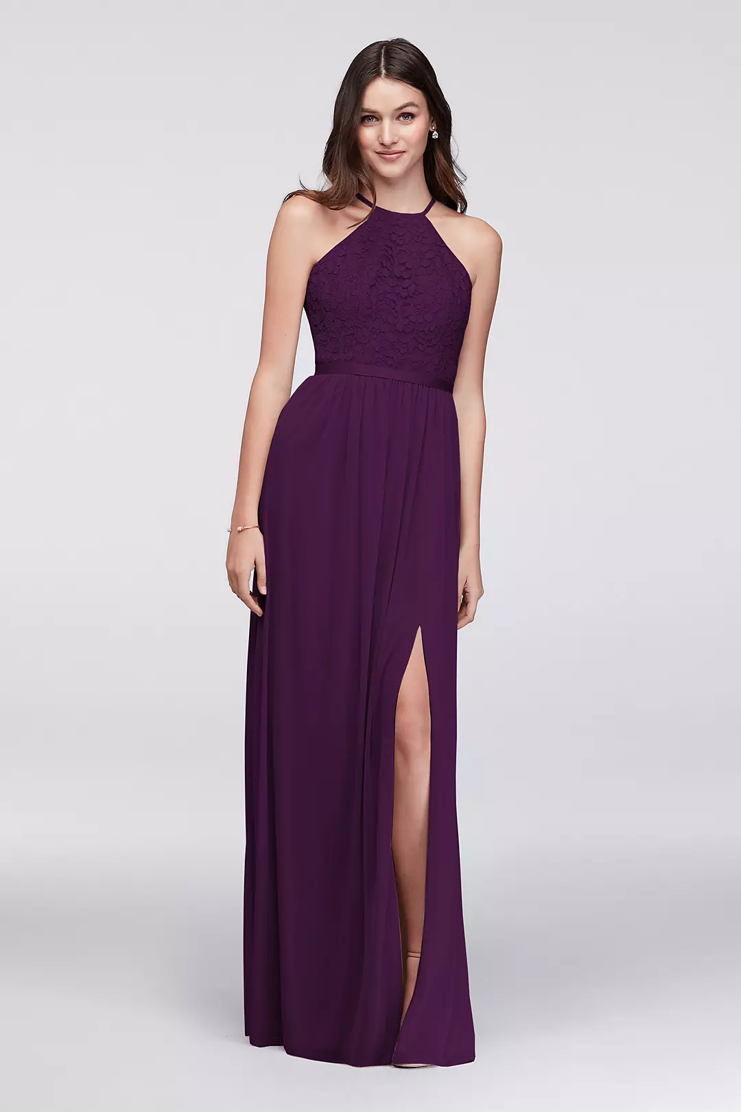 Open-Back Lace and Mesh Bridesmaid Dress - Image 22