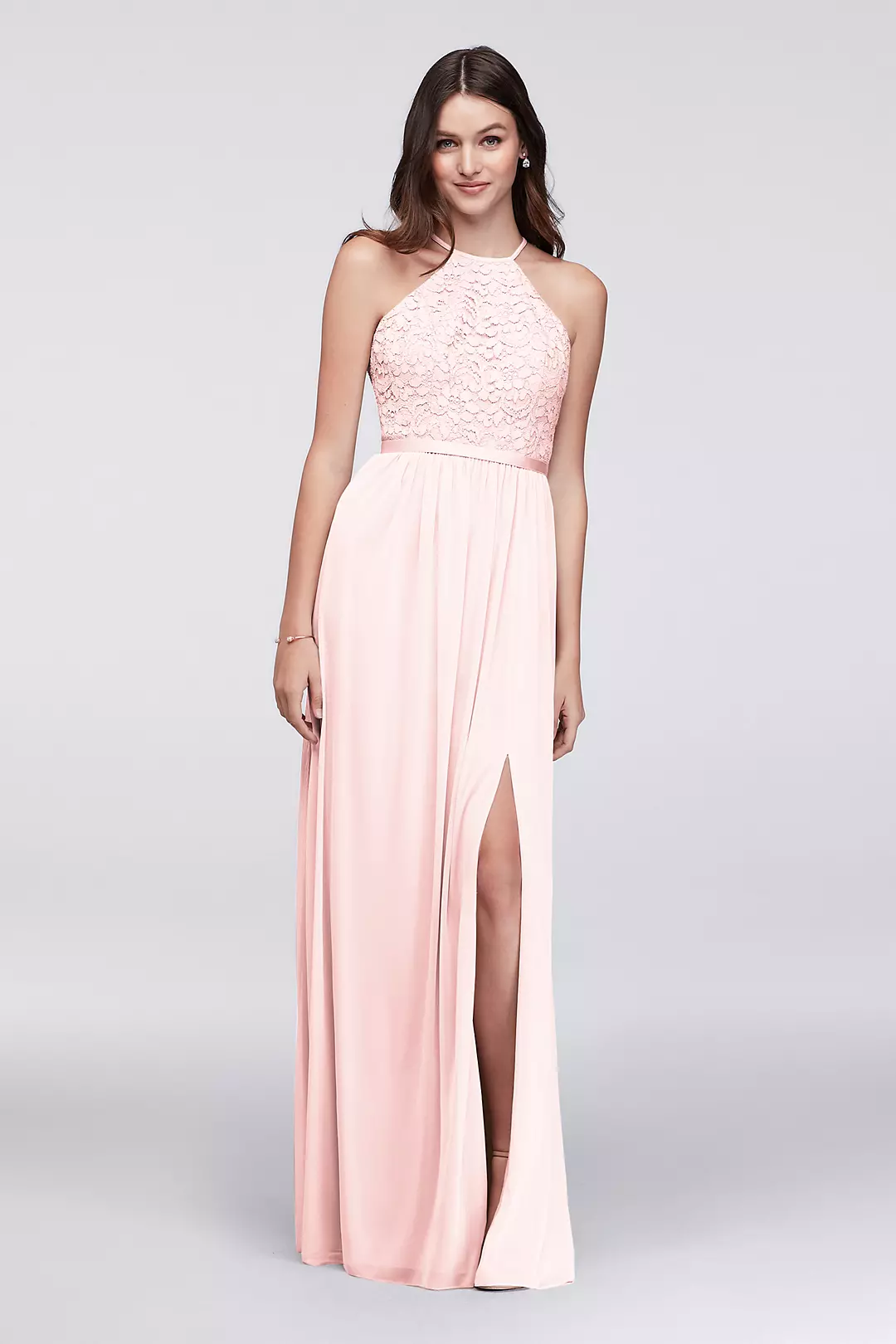 Open-Back Lace and Mesh Bridesmaid Dress - Image 25