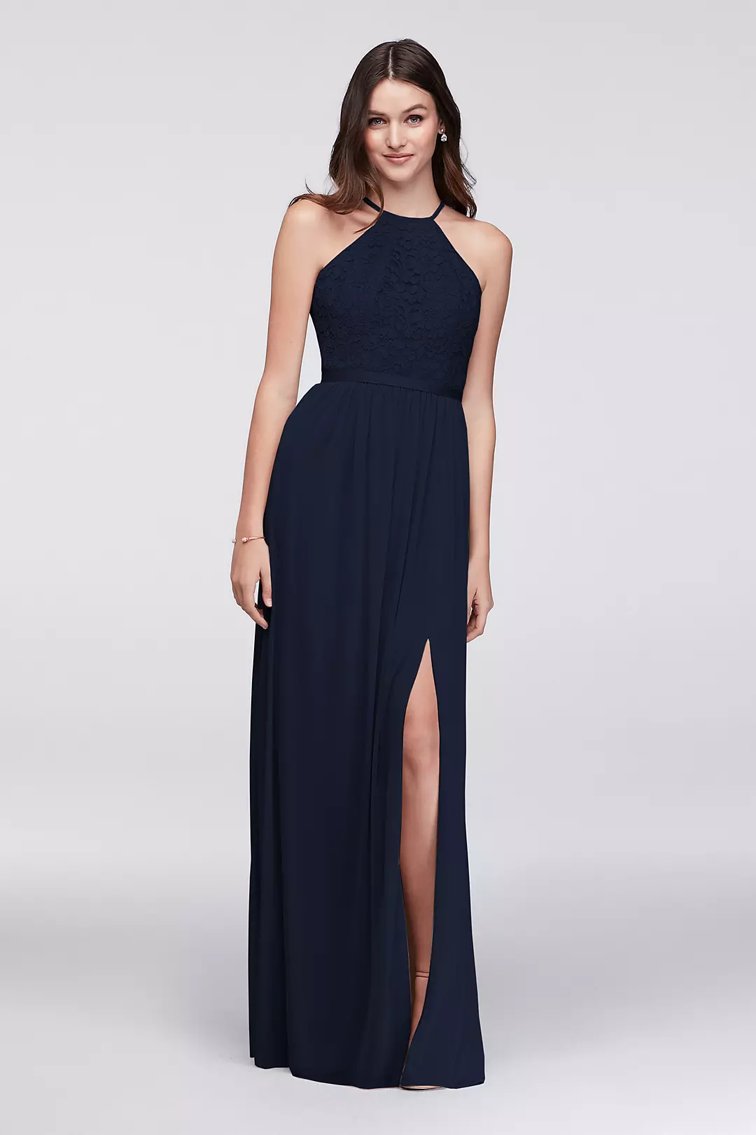 Open-Back Lace and Mesh Bridesmaid Dress - Image 27