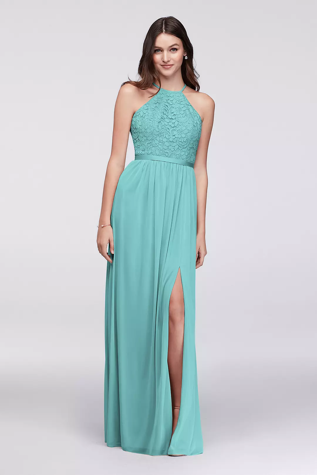 Open-Back Lace and Mesh Bridesmaid Dress - Image 29